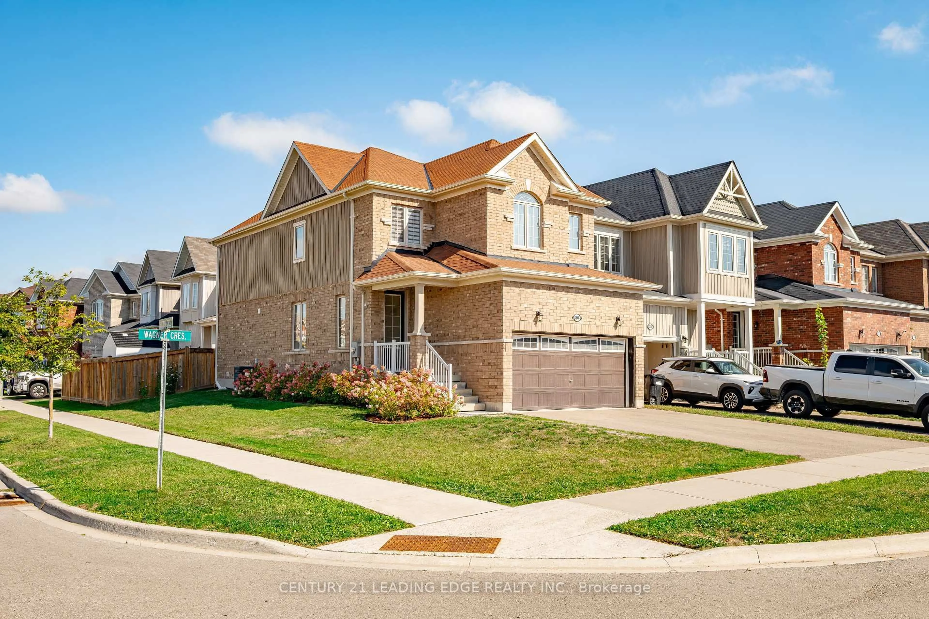 Home with brick exterior material, street for 80 Wagner Cres, Essa Ontario L0M 1B6