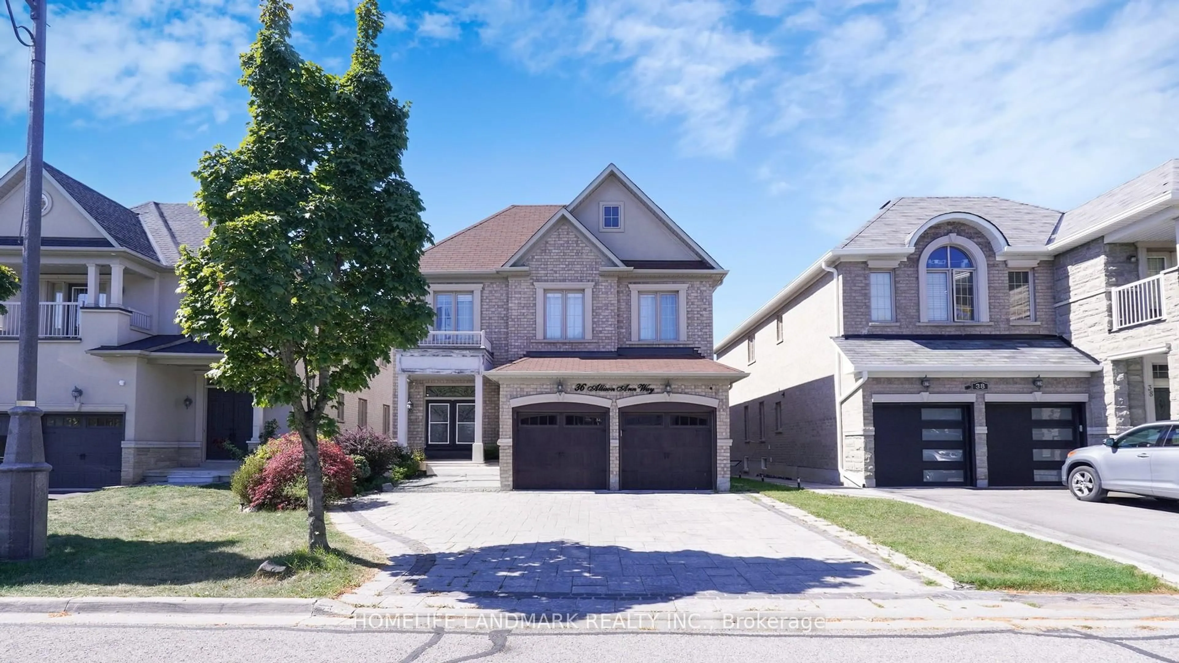Home with brick exterior material, street for 36 Allison Ann Way, Vaughan Ontario L6A 0J4