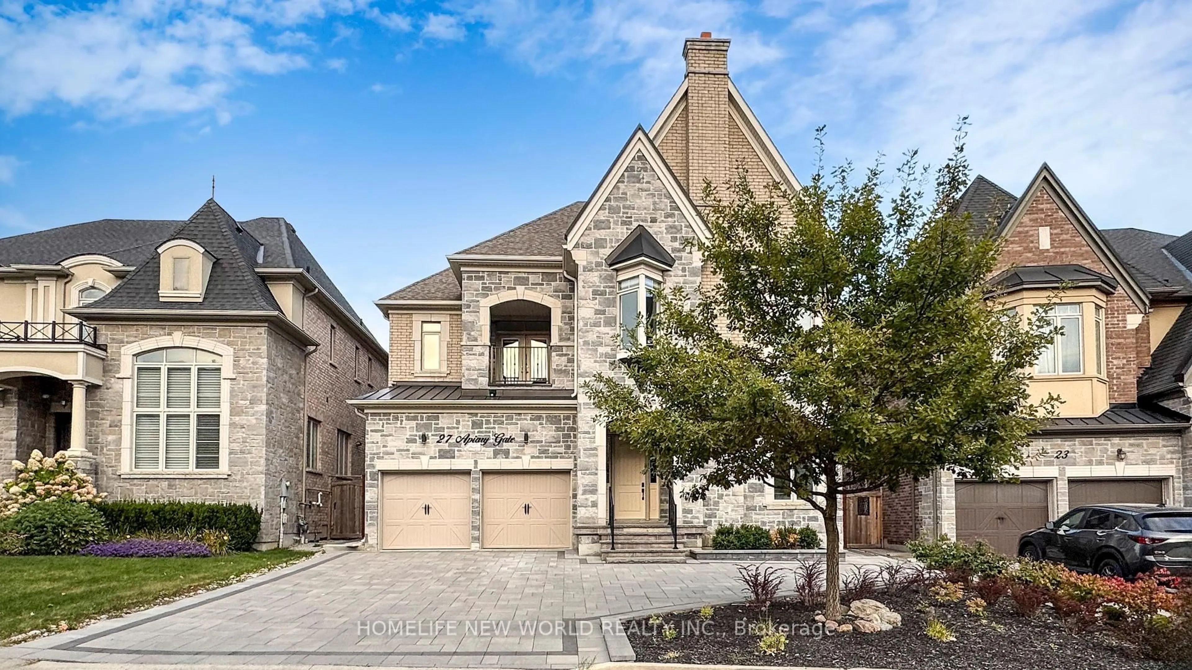 Home with brick exterior material, street for 27 Apiary Gate, Vaughan Ontario L6A 4W5