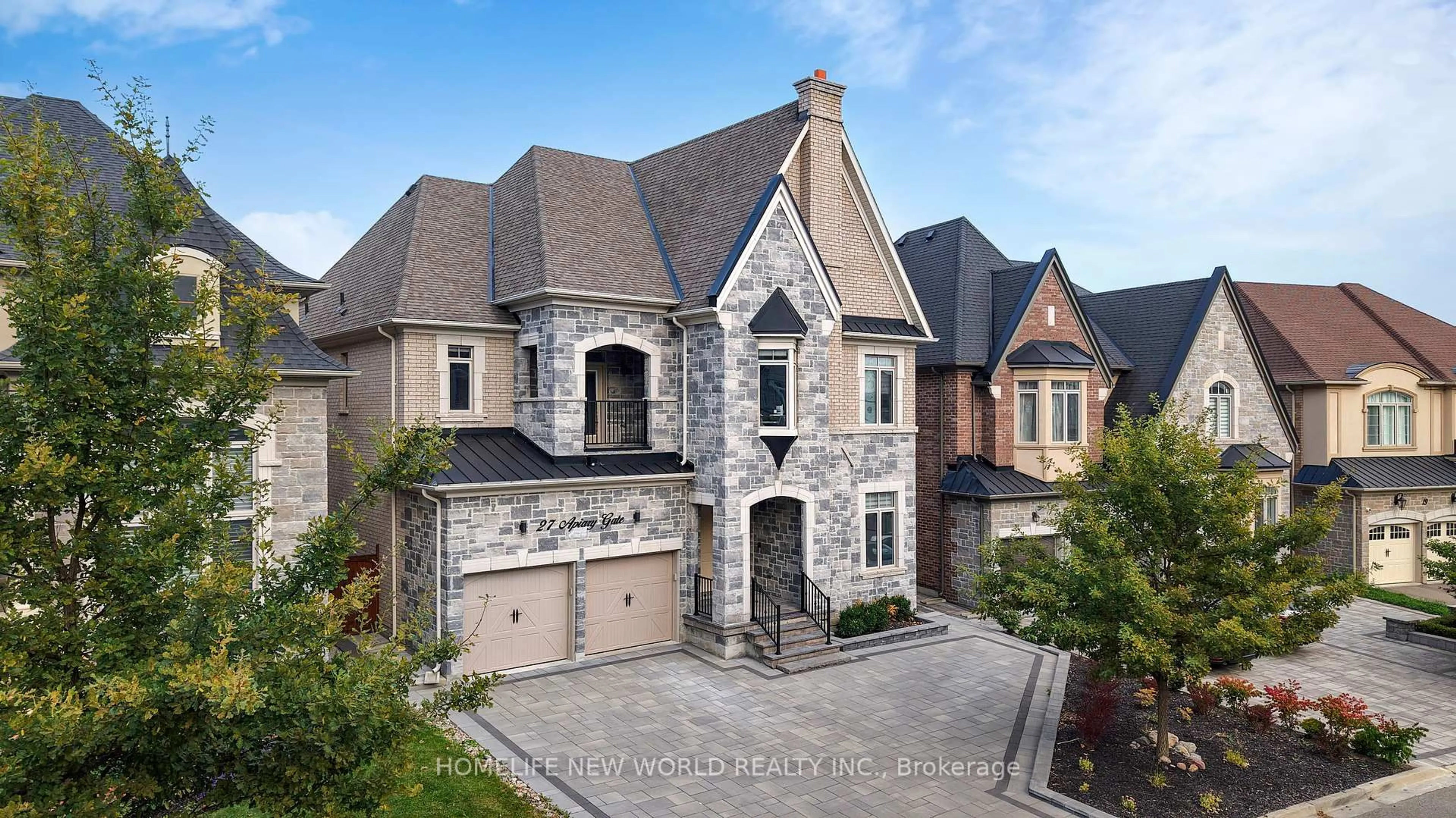 Home with brick exterior material, street for 27 Apiary Gate, Vaughan Ontario L6A 4W5