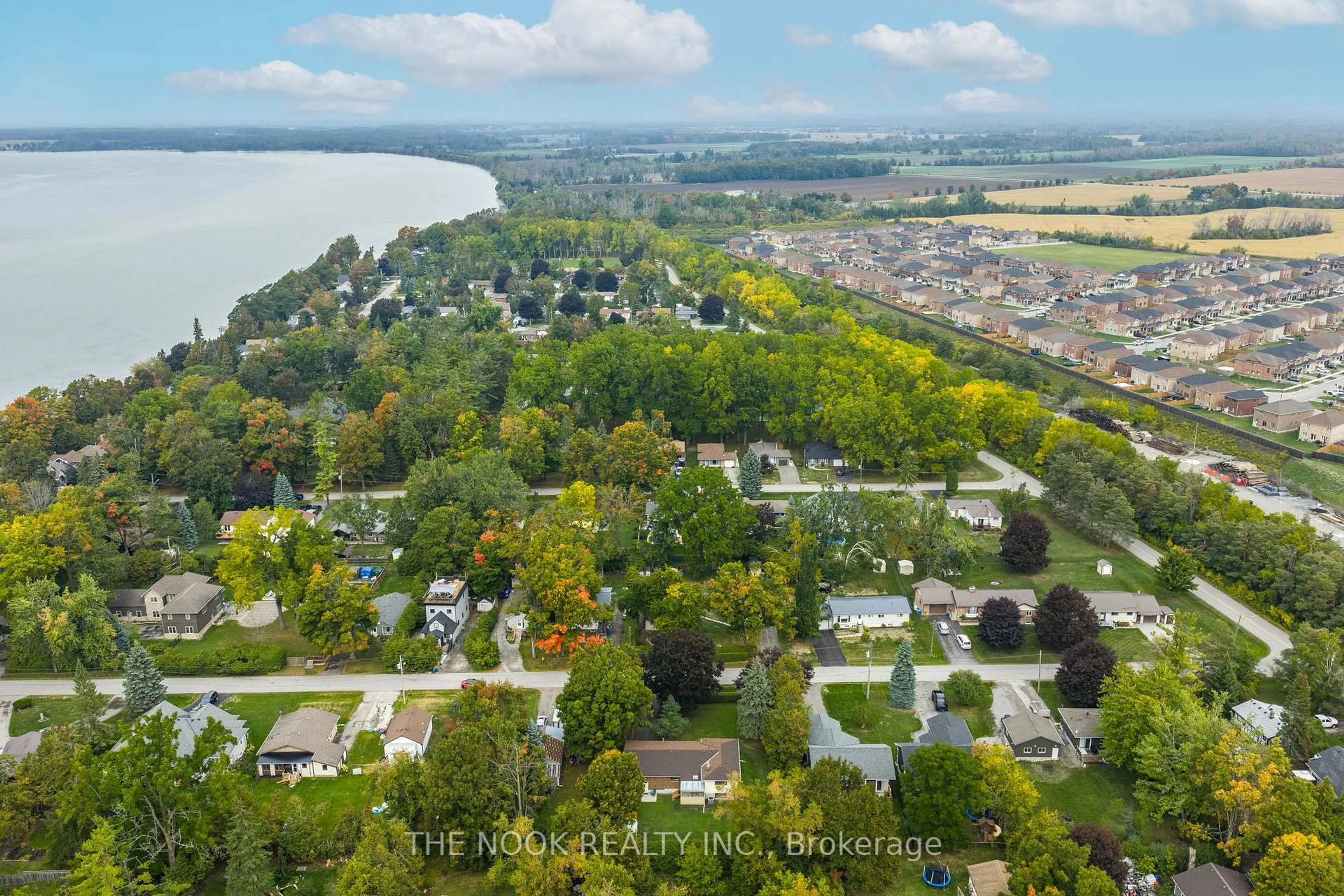 A pic from outside/outdoor area/front of a property/back of a property/a pic from drone, water/lake/river/ocean view for 99 Eighth St, Brock Ontario L0K 1A0