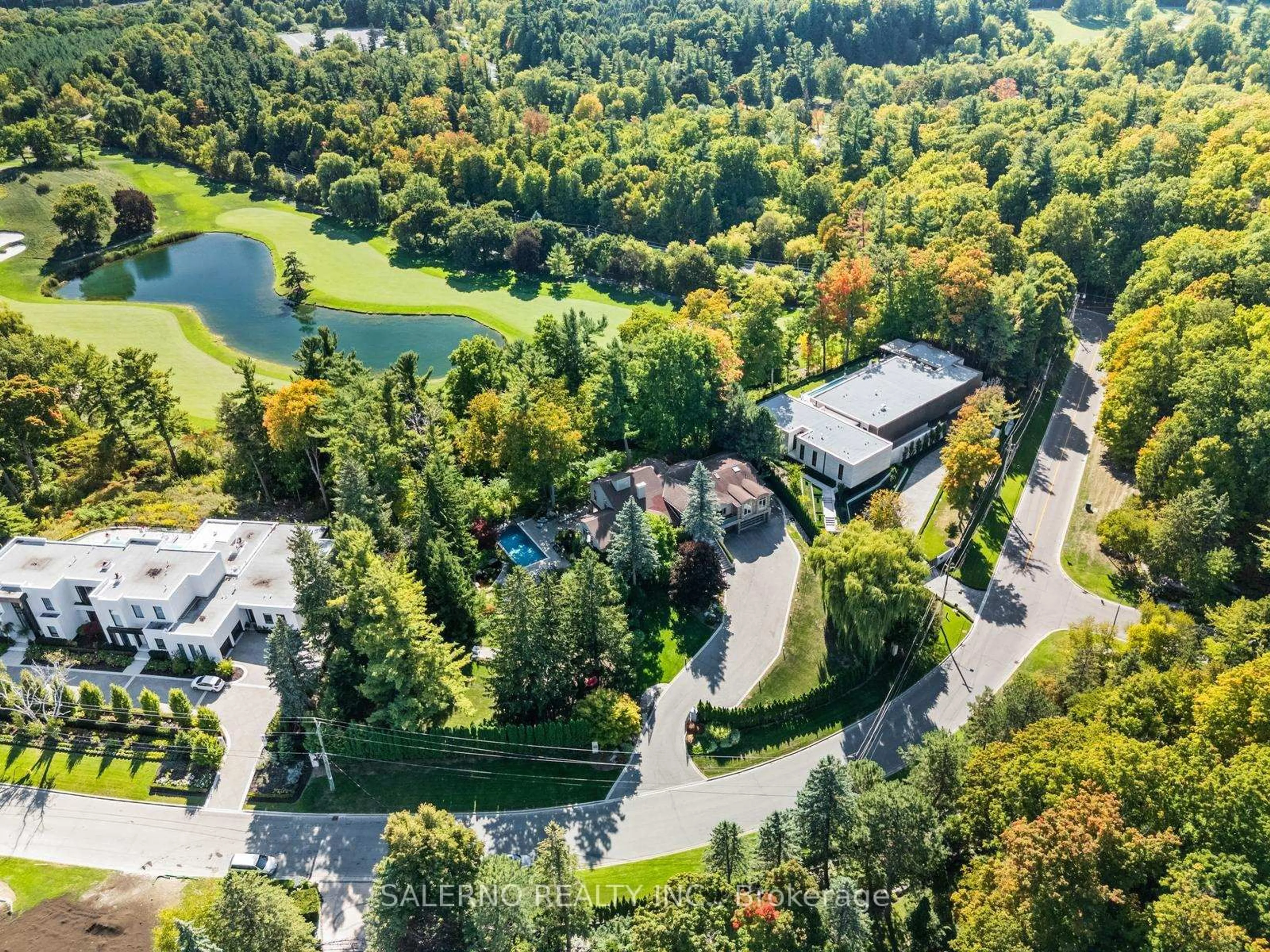 A pic from outside/outdoor area/front of a property/back of a property/a pic from drone, forest/trees view for 66 Clubhouse Rd, Vaughan Ontario L4L 2W2