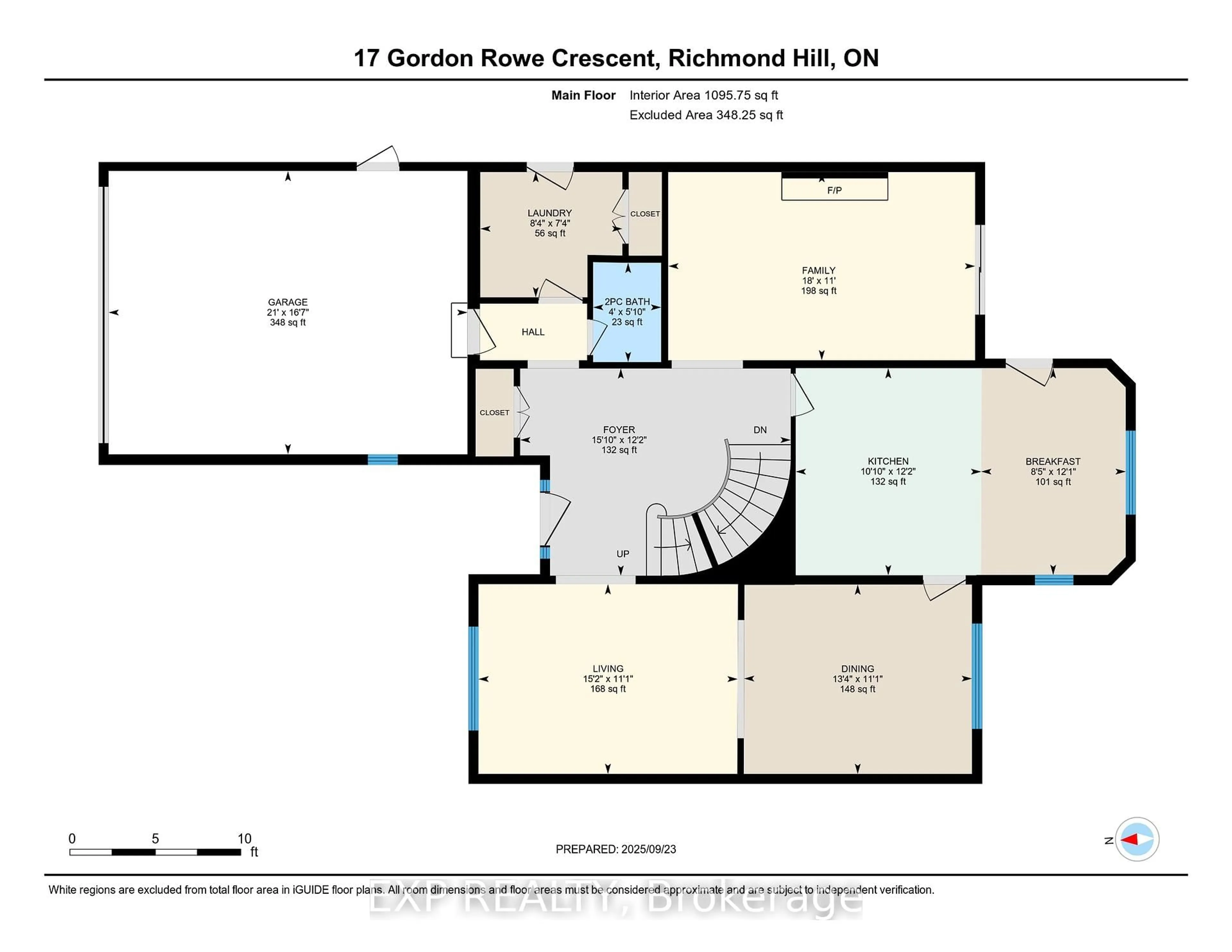 Floor plan for 17 Gordon Rowe Cres, Richmond Hill Ontario L4C 8S3