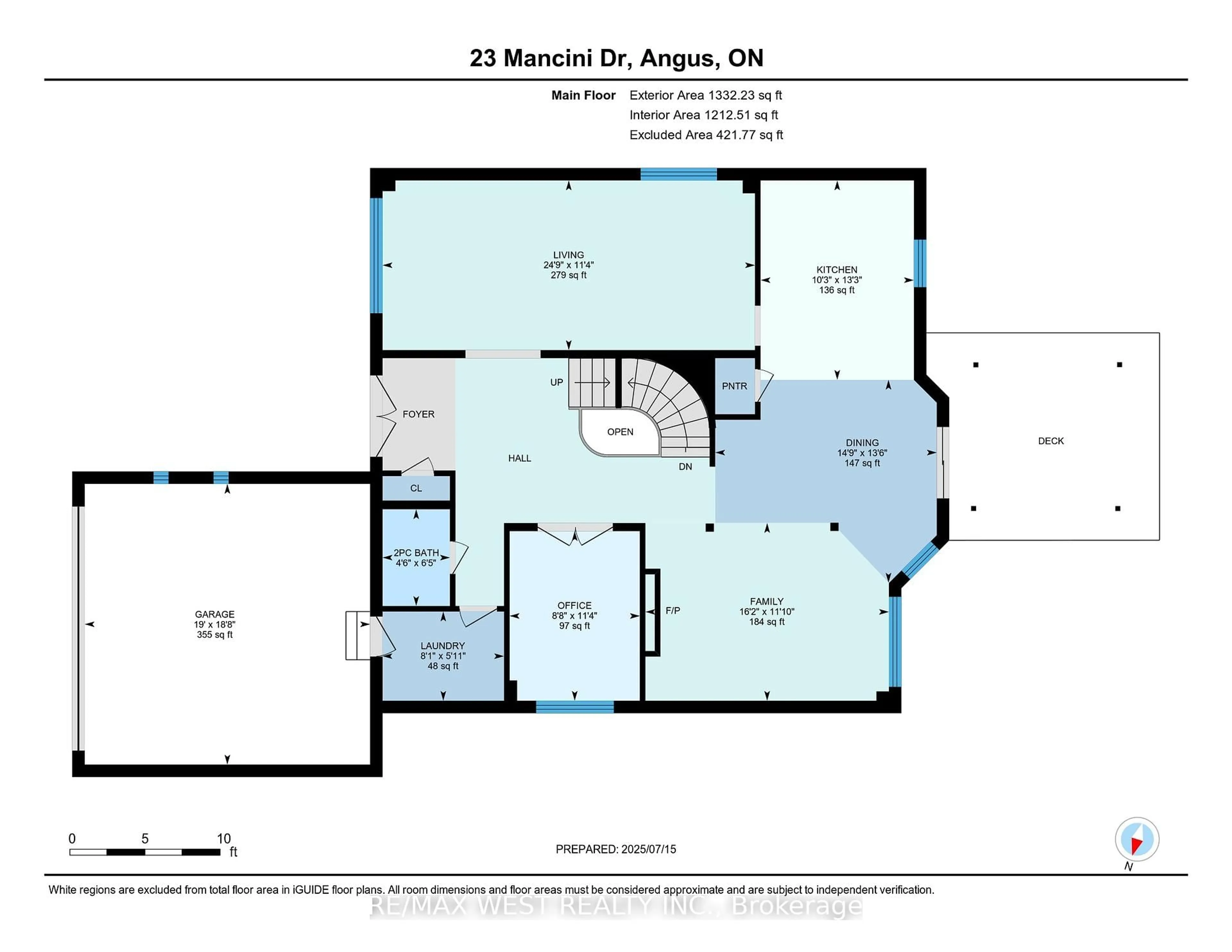 Floor plan for 23 Mancini Dr, Essa Ontario L0M 1B1