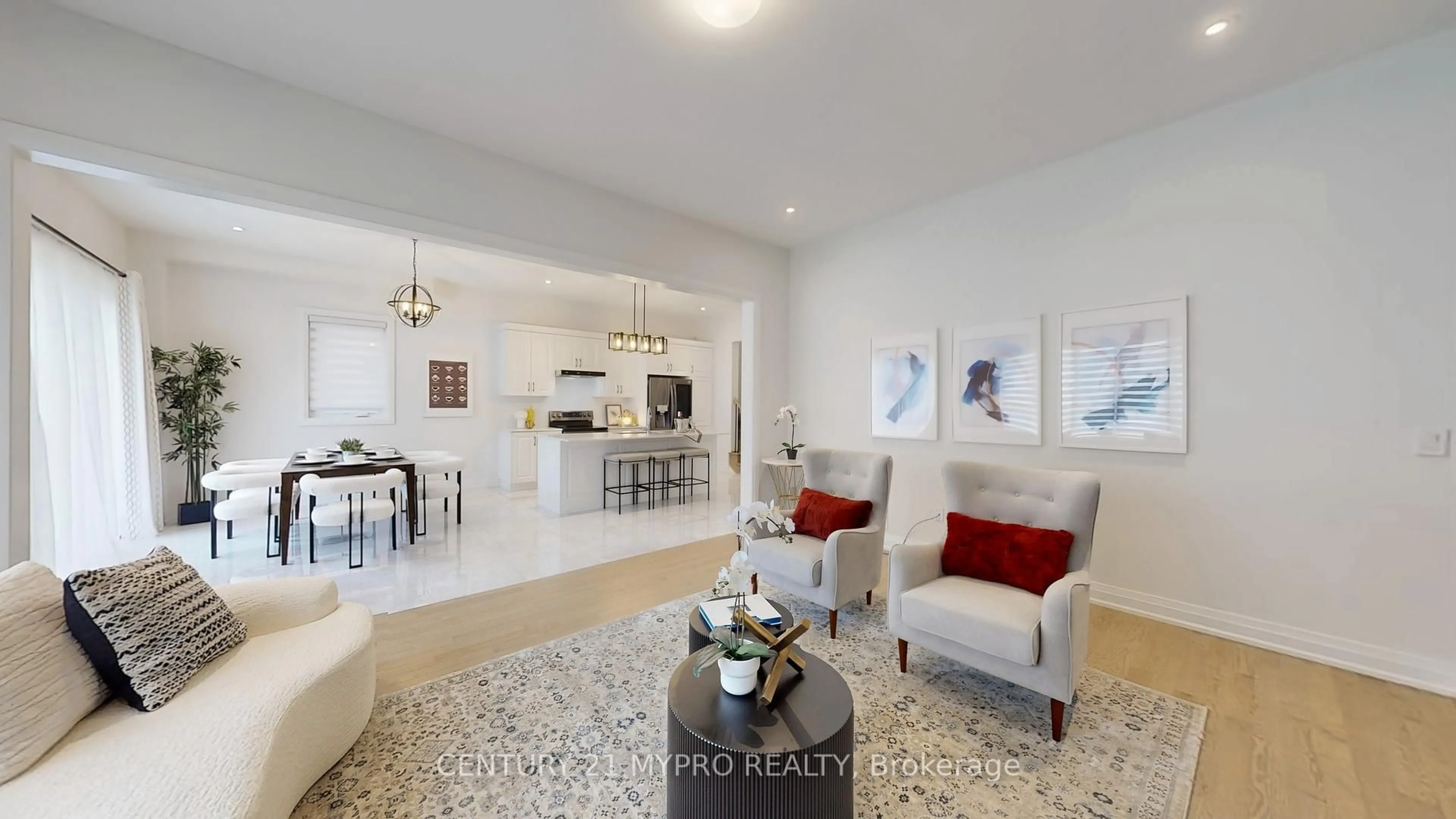 Living room with furniture, ceramic/tile floor for 6 Longworth Ave, Richmond Hill Ontario L4E 1A2