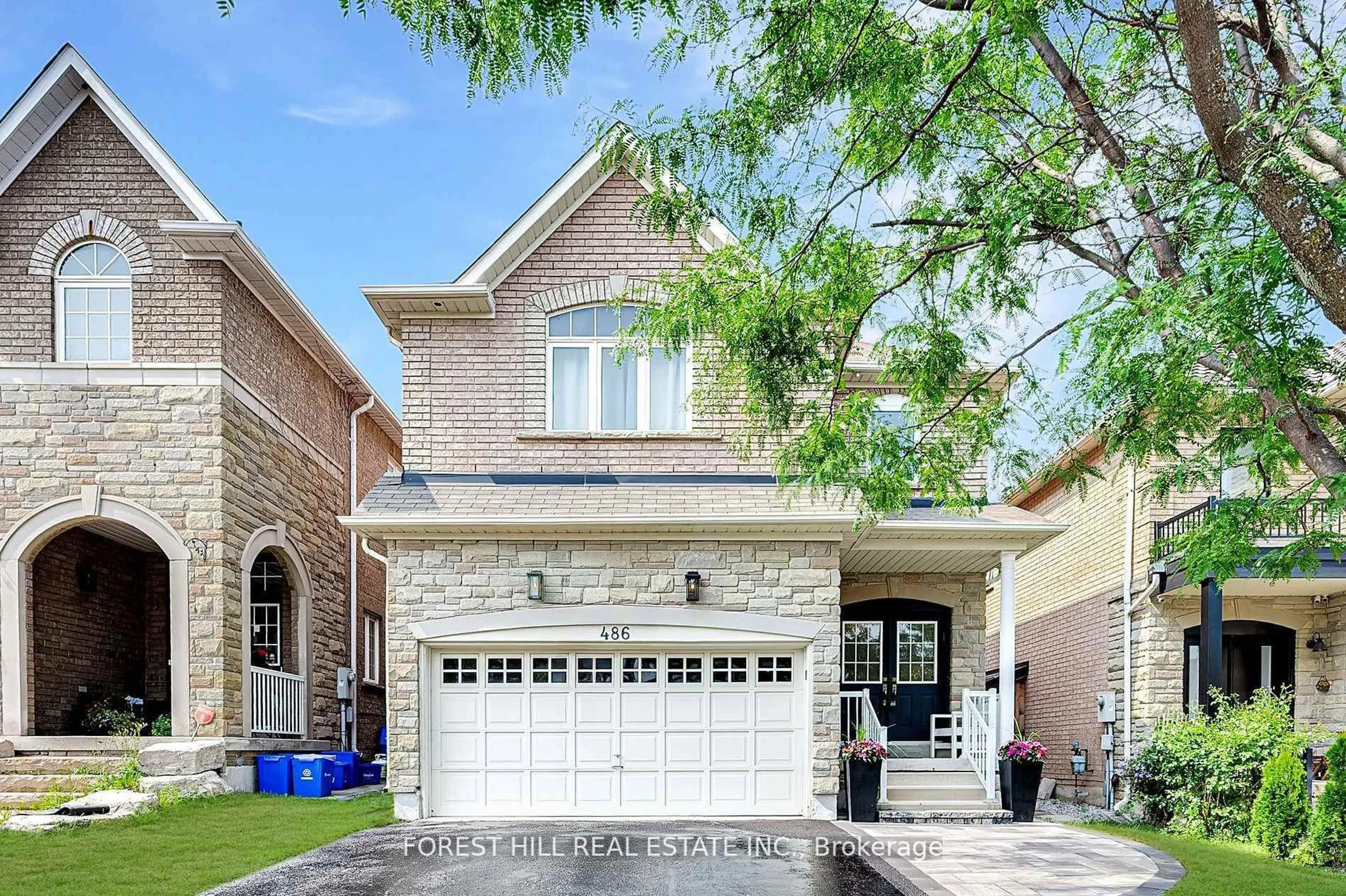 Home with brick exterior material, street for 486 Apple Blossom Dr, Vaughan Ontario L4J 9A3