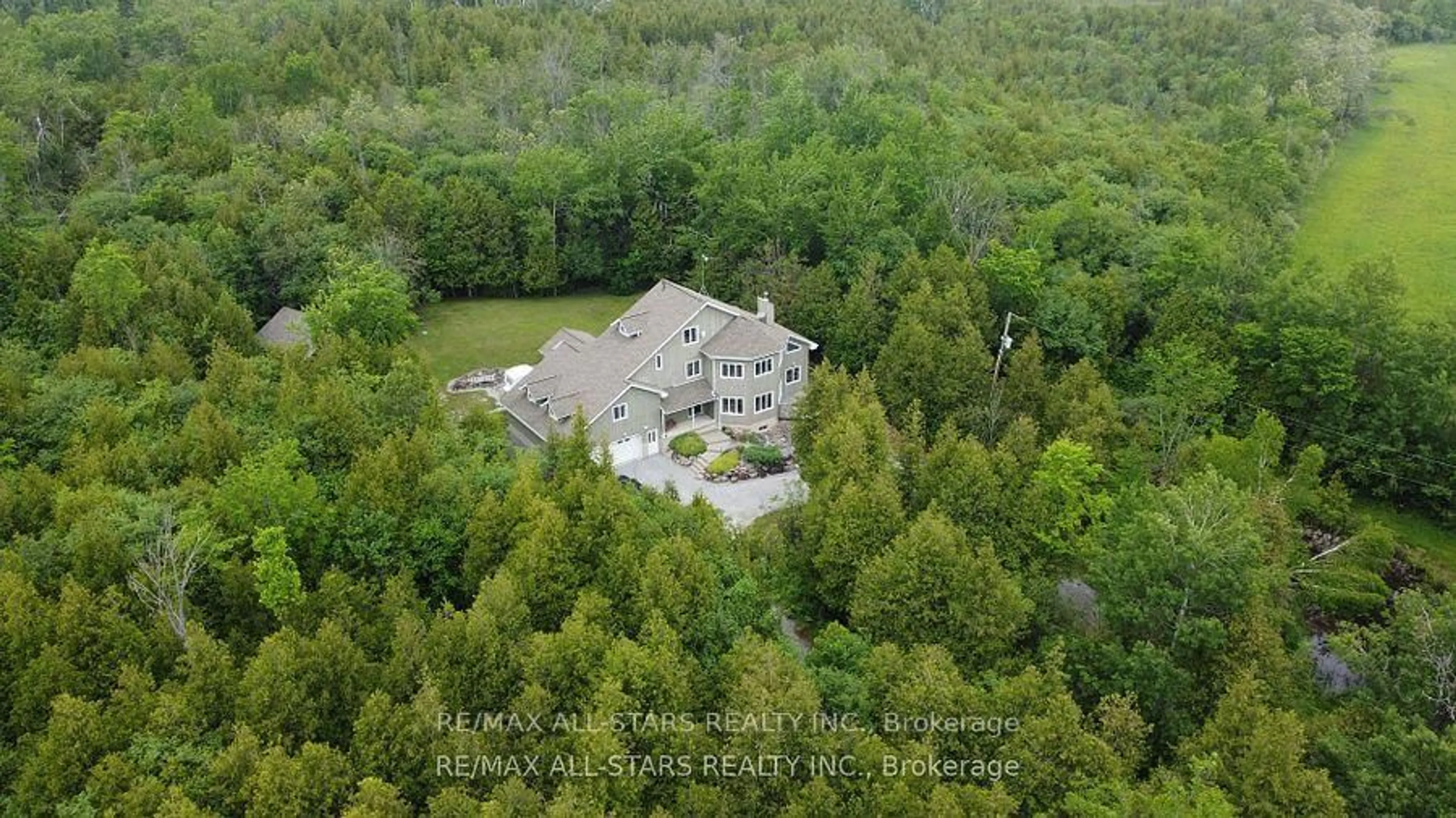 A pic from outside/outdoor area/front of a property/back of a property/a pic from drone, forest/trees view for 27352 Highway 48, Georgina Ontario L0E 1R0