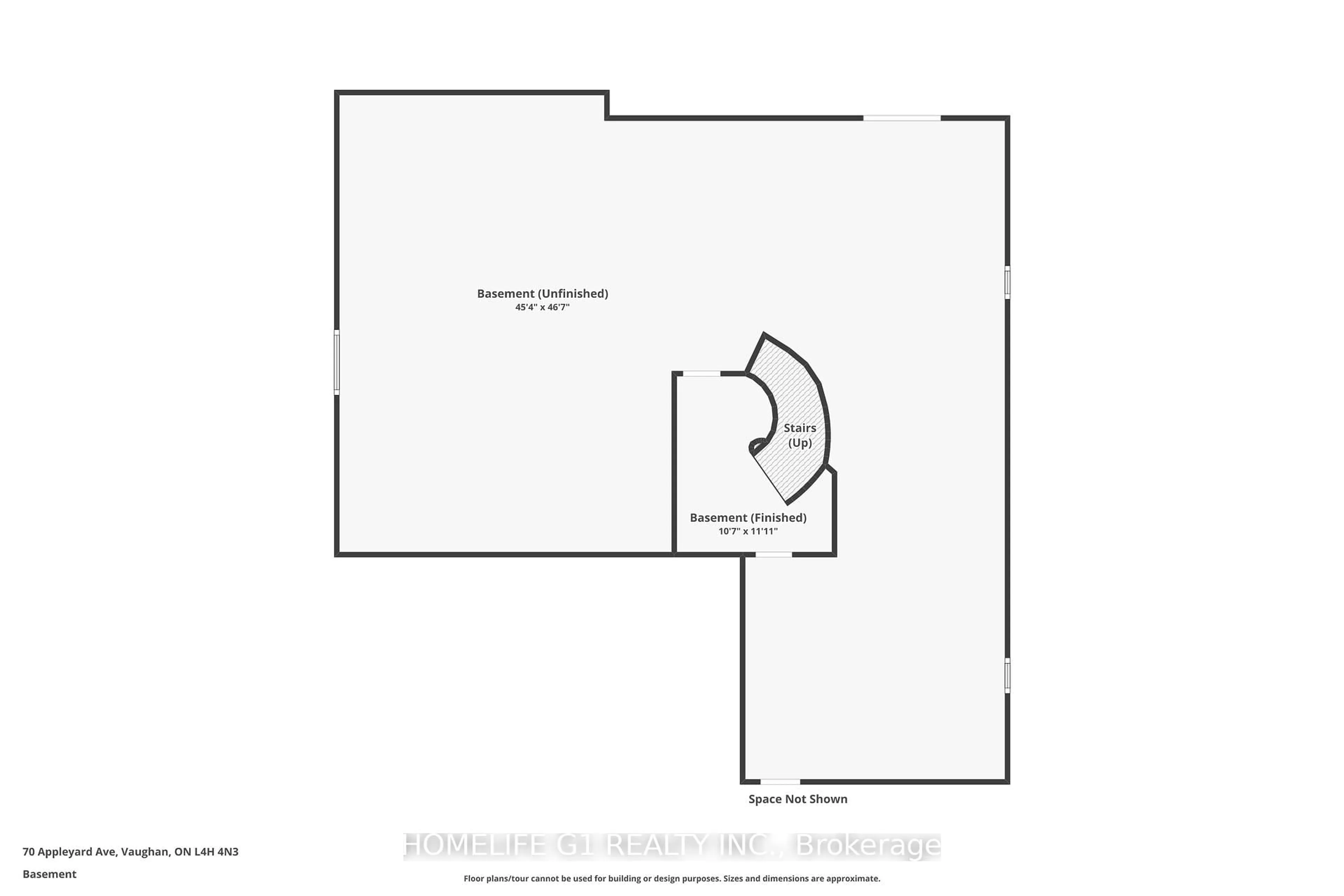 Floor plan for 70 Appleyard Ave, Vaughan Ontario L4H 4N3