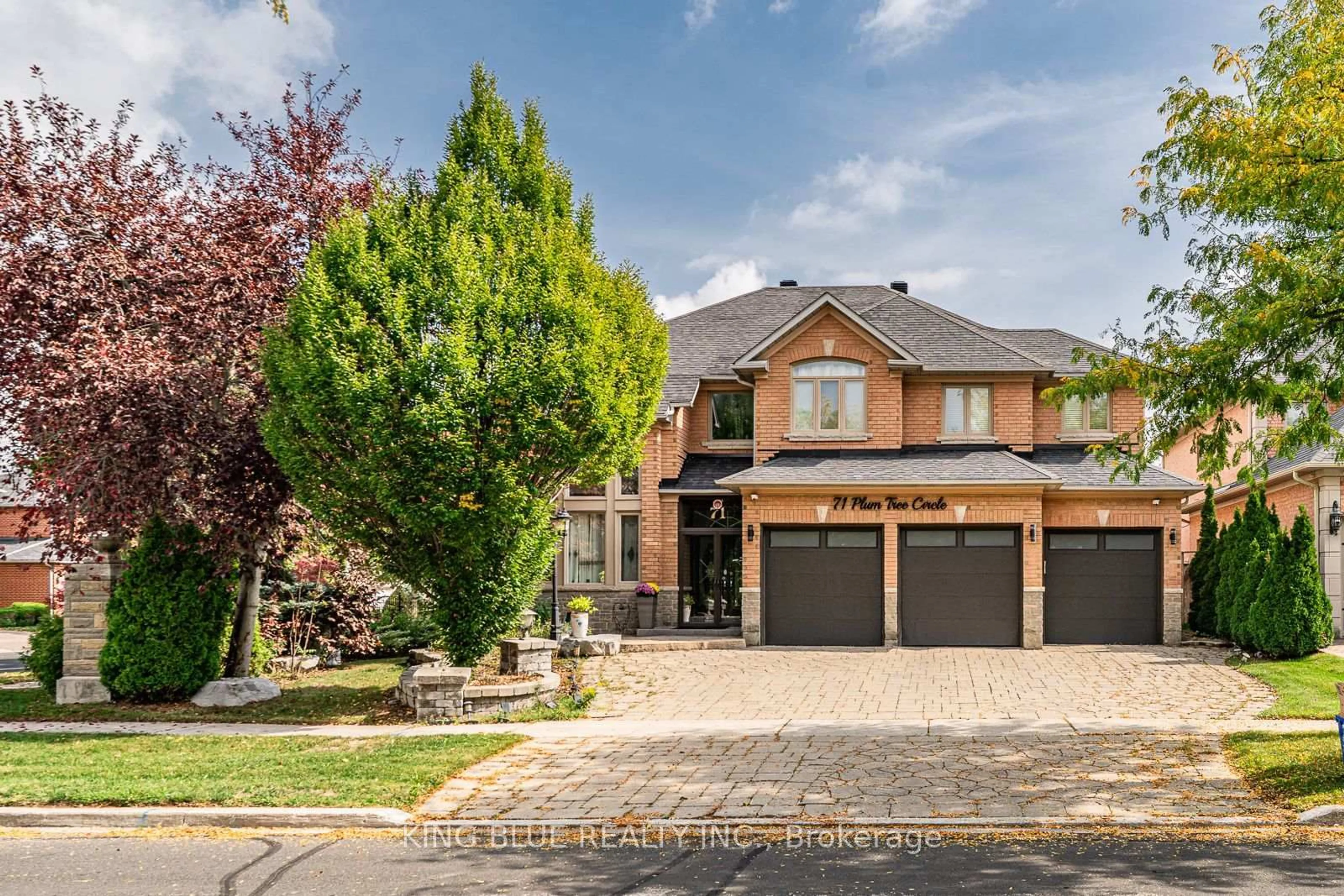 Home with brick exterior material, street for 71 Plum Tree Circ, Markham Ontario L6C 1V9
