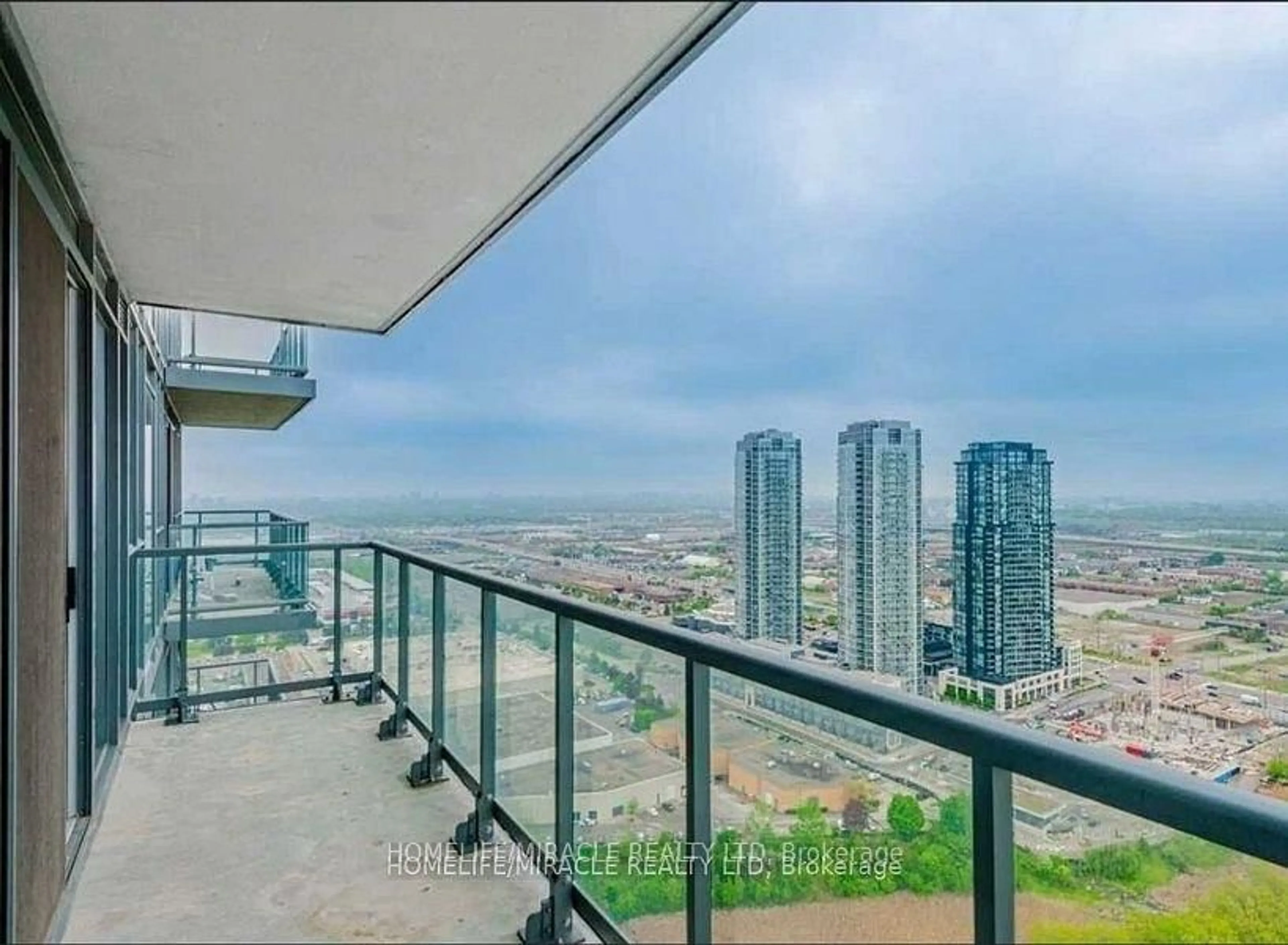 Balcony in the apartment, city buildings view from balcony for 7895 Jane St #2004, Vaughan Ontario L4K 0K2