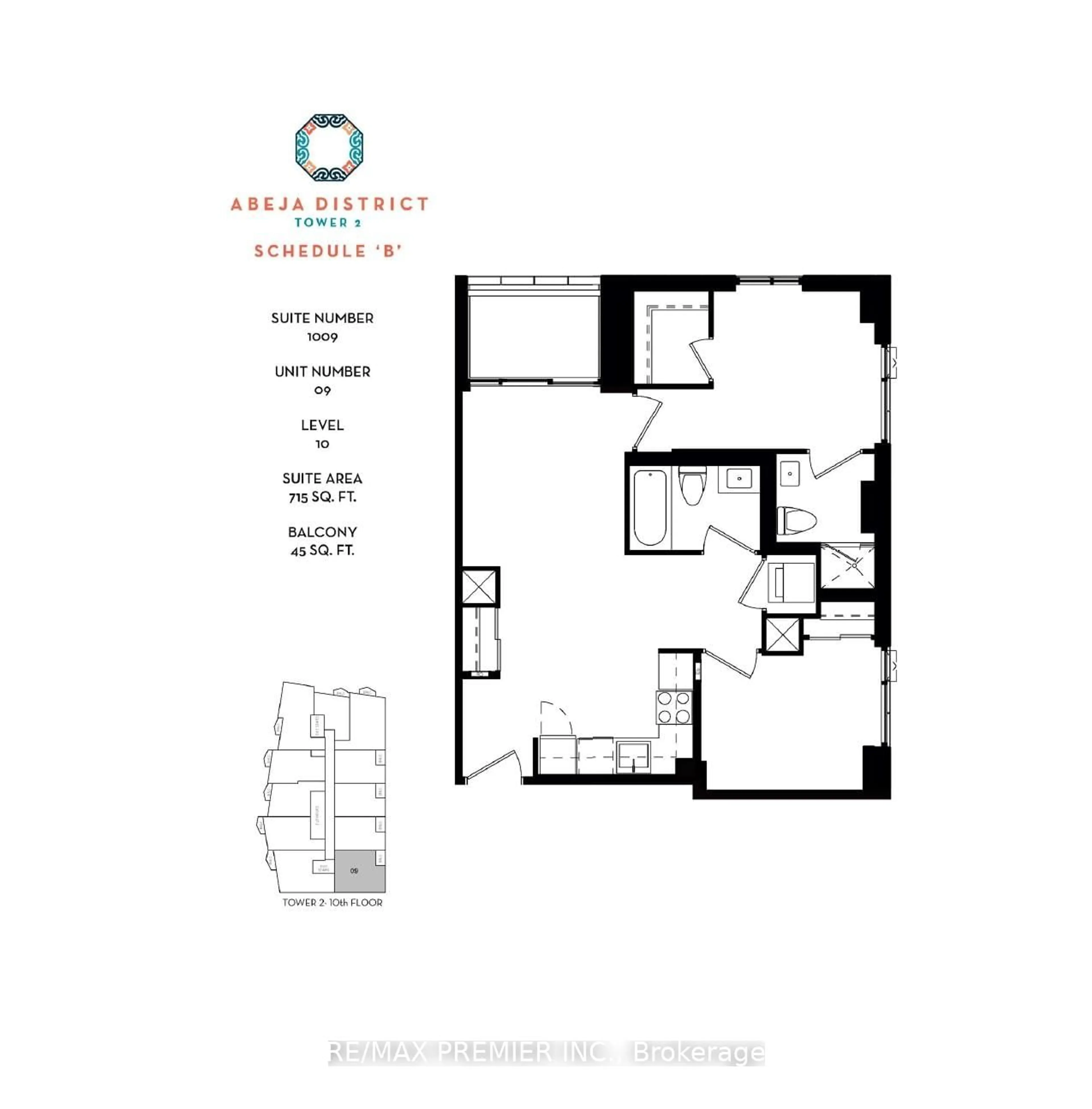 Floor plan for 474 Caldari Rd #1009, Vaughan Ontario L4K 0R5