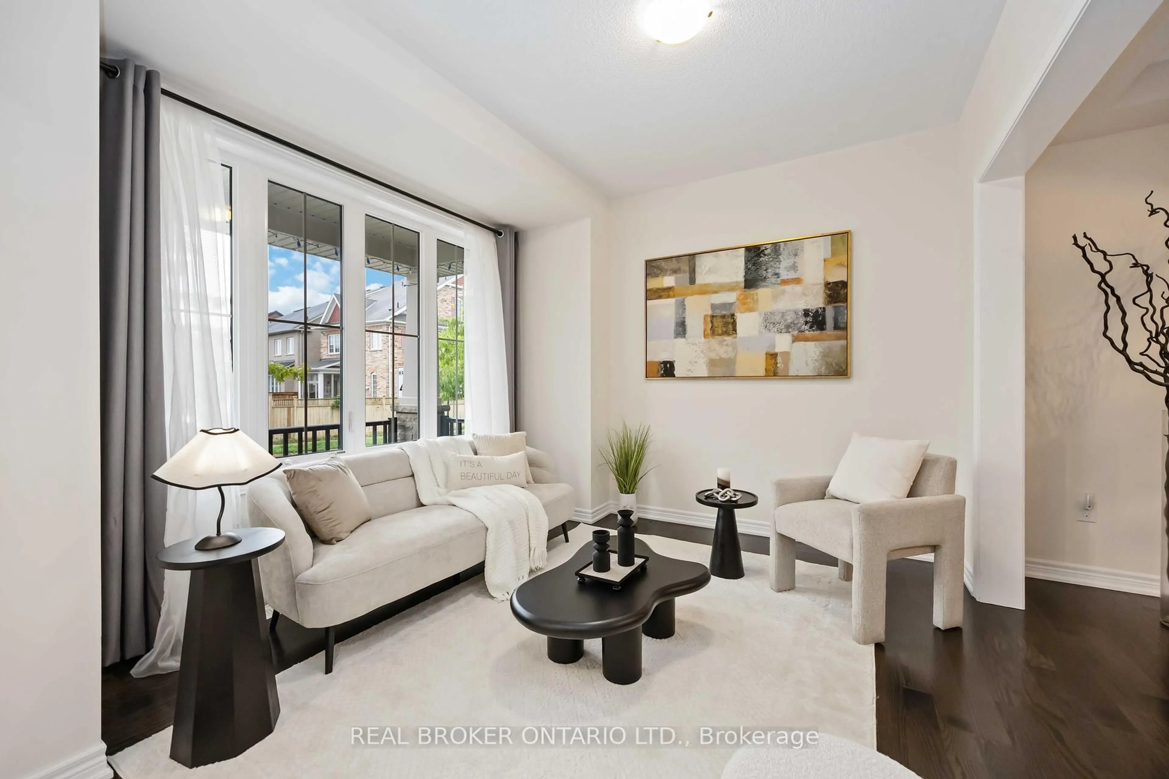 Living room with furniture, unknown for 18 Lawrence Pilkington Ave, Markham Ontario L6B 1C9