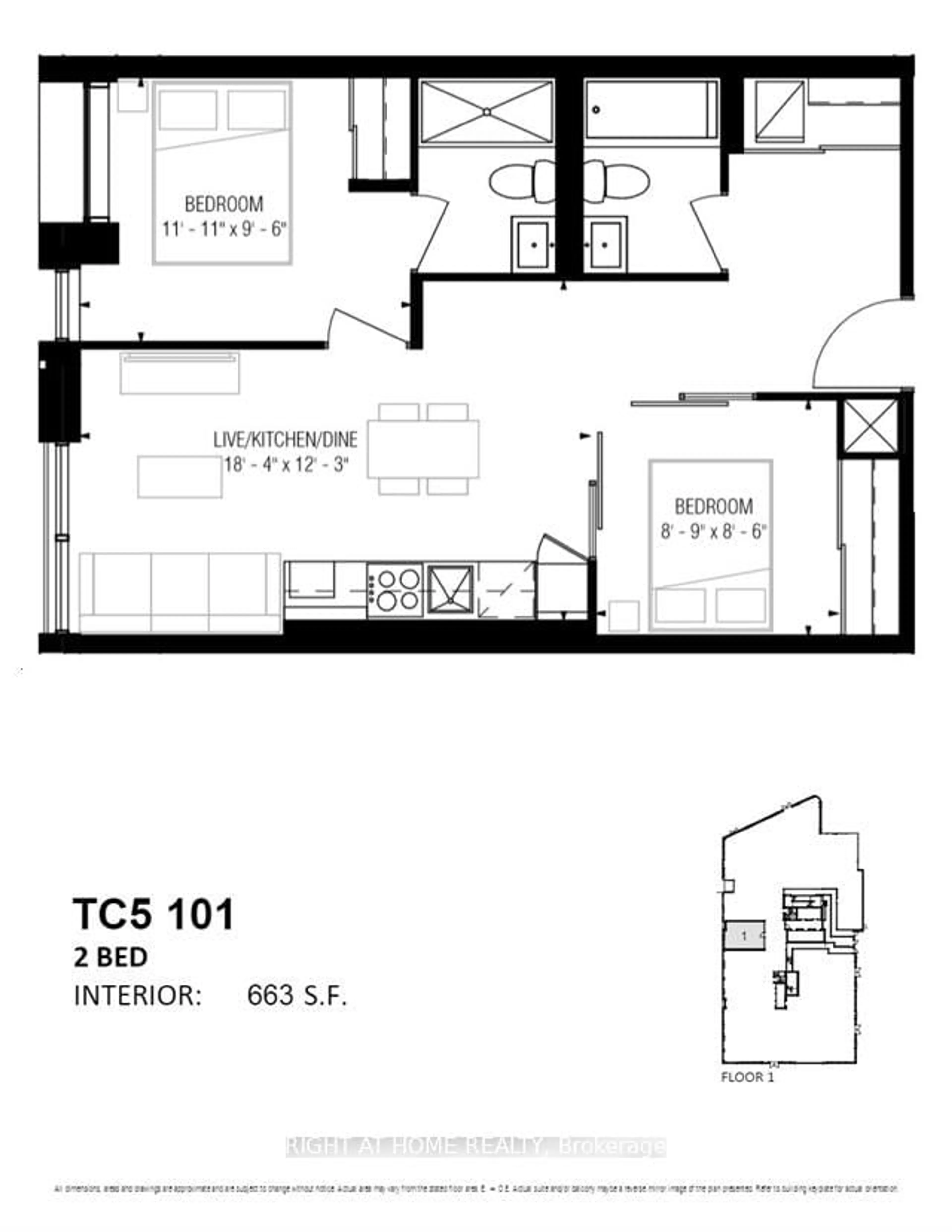 Floor plan for 7890 Jane St #101, Vaughan Ontario L4K 0K9
