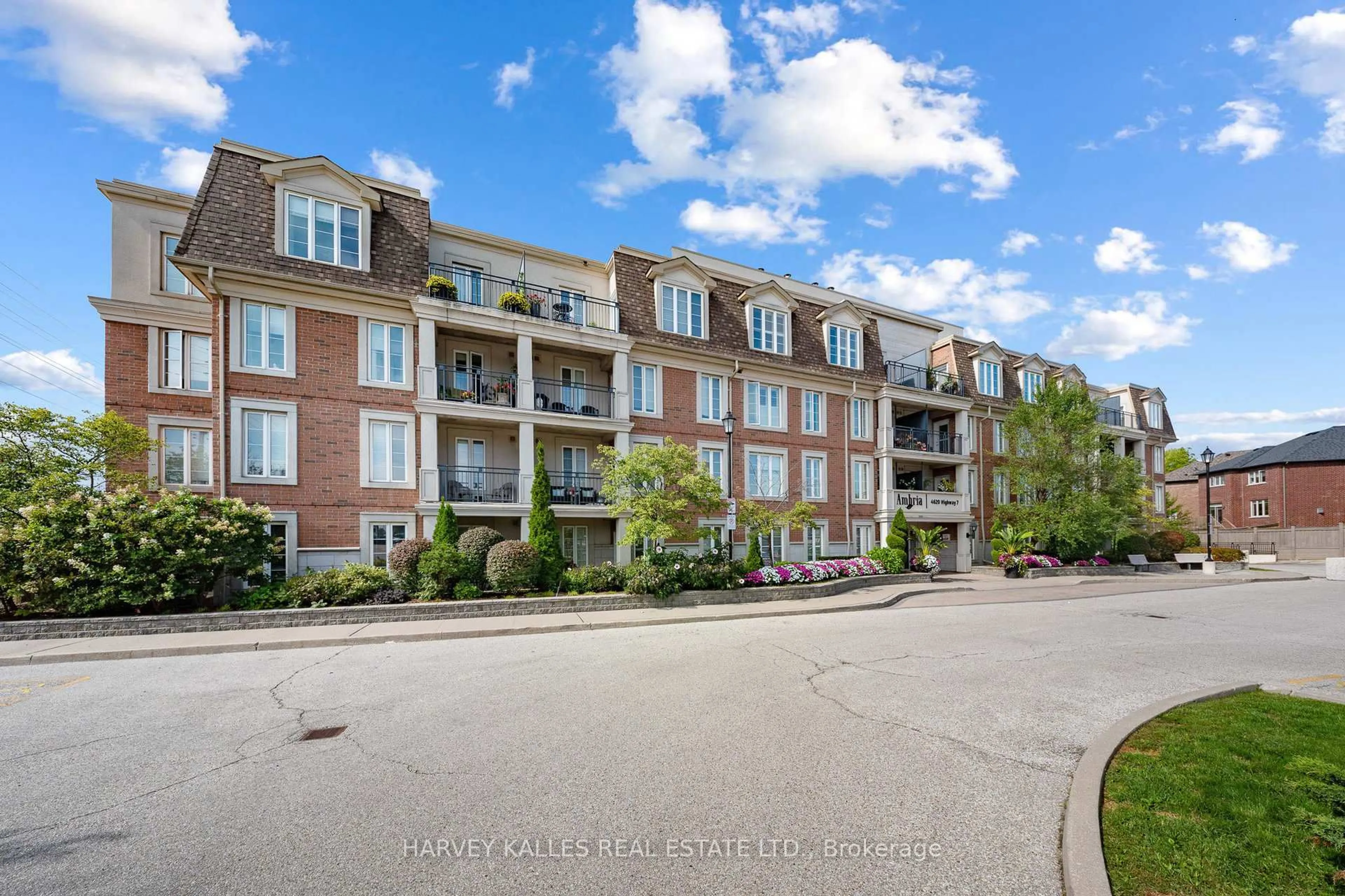 A pic from outside/outdoor area/front of a property/back of a property/a pic from drone, water/lake/river/ocean view for 4620 Hwy 7 #405, Vaughan Ontario L4L 0B3