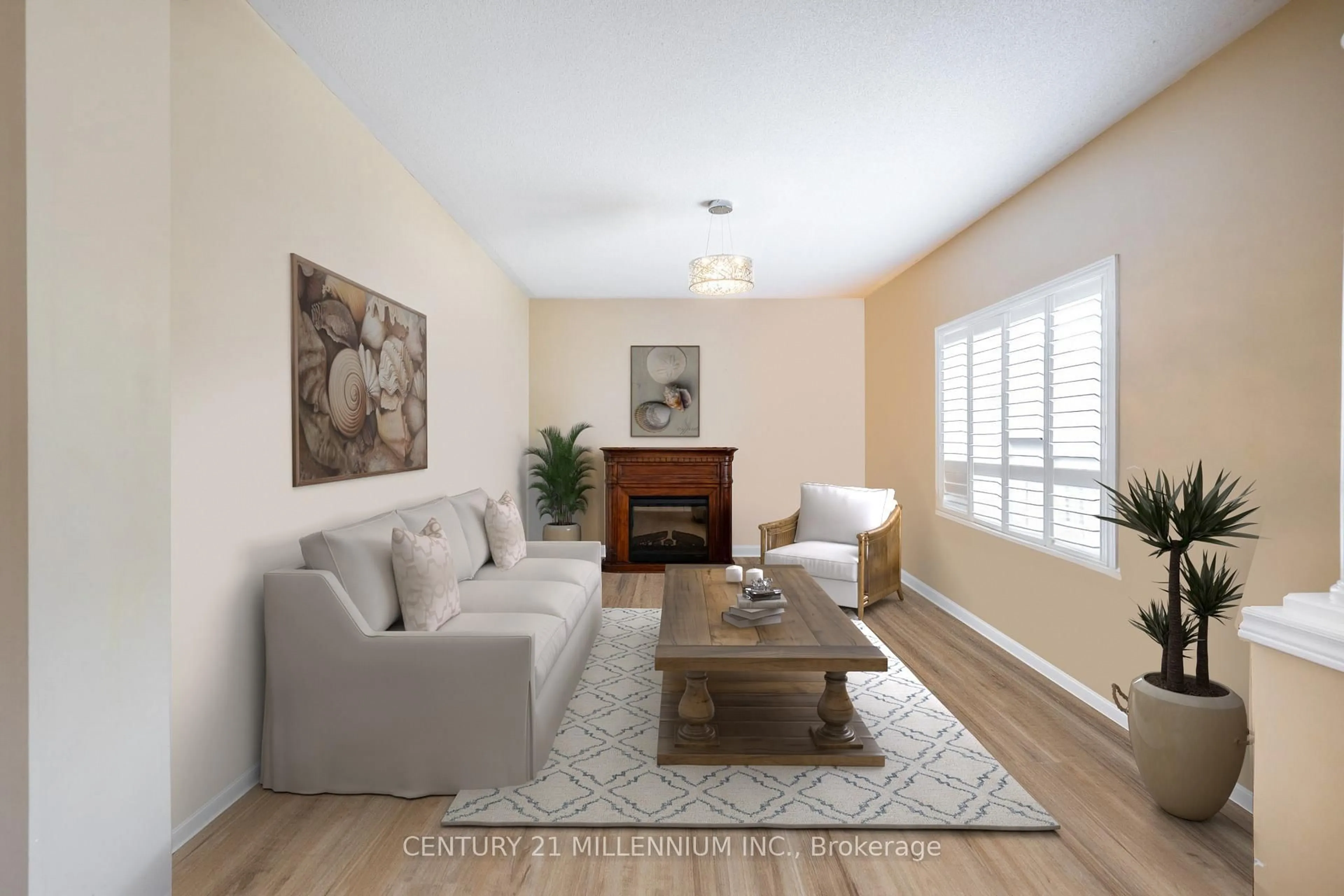Living room with furniture, wood/laminate floor for 1964 Jans Blvd, Innisfil Ontario L9S 4Z7