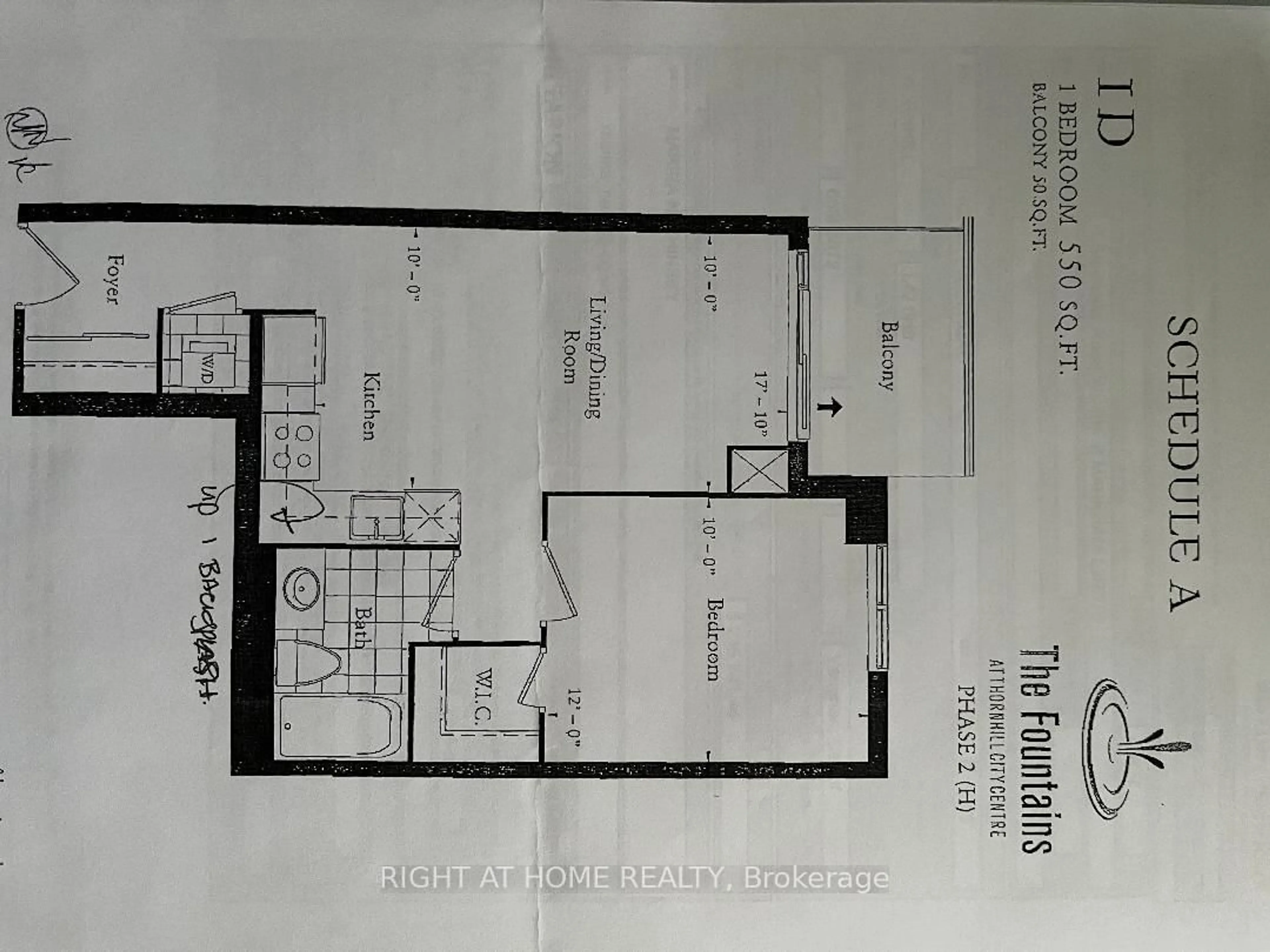 Floor plan for 85 North Park Rd #1515, Vaughan Ontario L4J 0H9