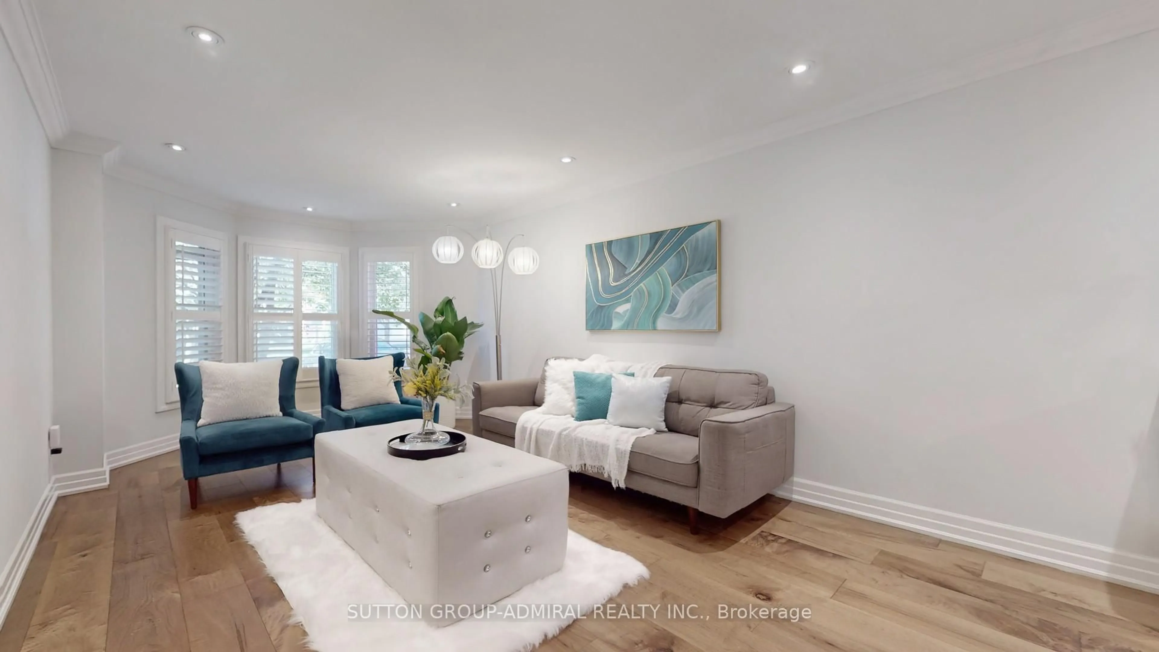Living room with furniture, wood/laminate floor for 113 Janesville Rd, Vaughan Ontario L4J 7A4