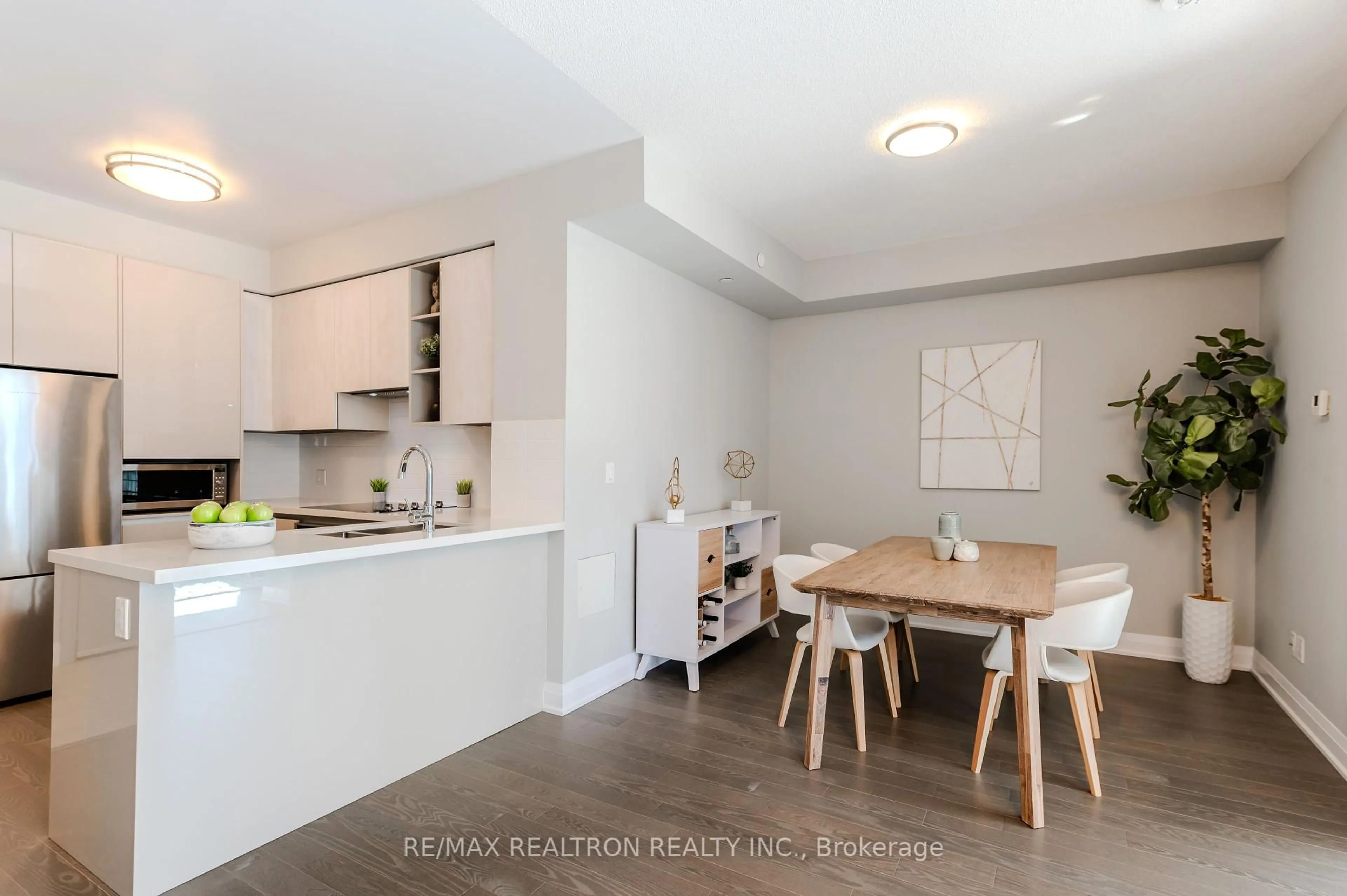 Open concept kitchen, wood/laminate floor for 398 HIGHWAY 7 EAST #710, Richmond Hill Ontario L4B 0G6