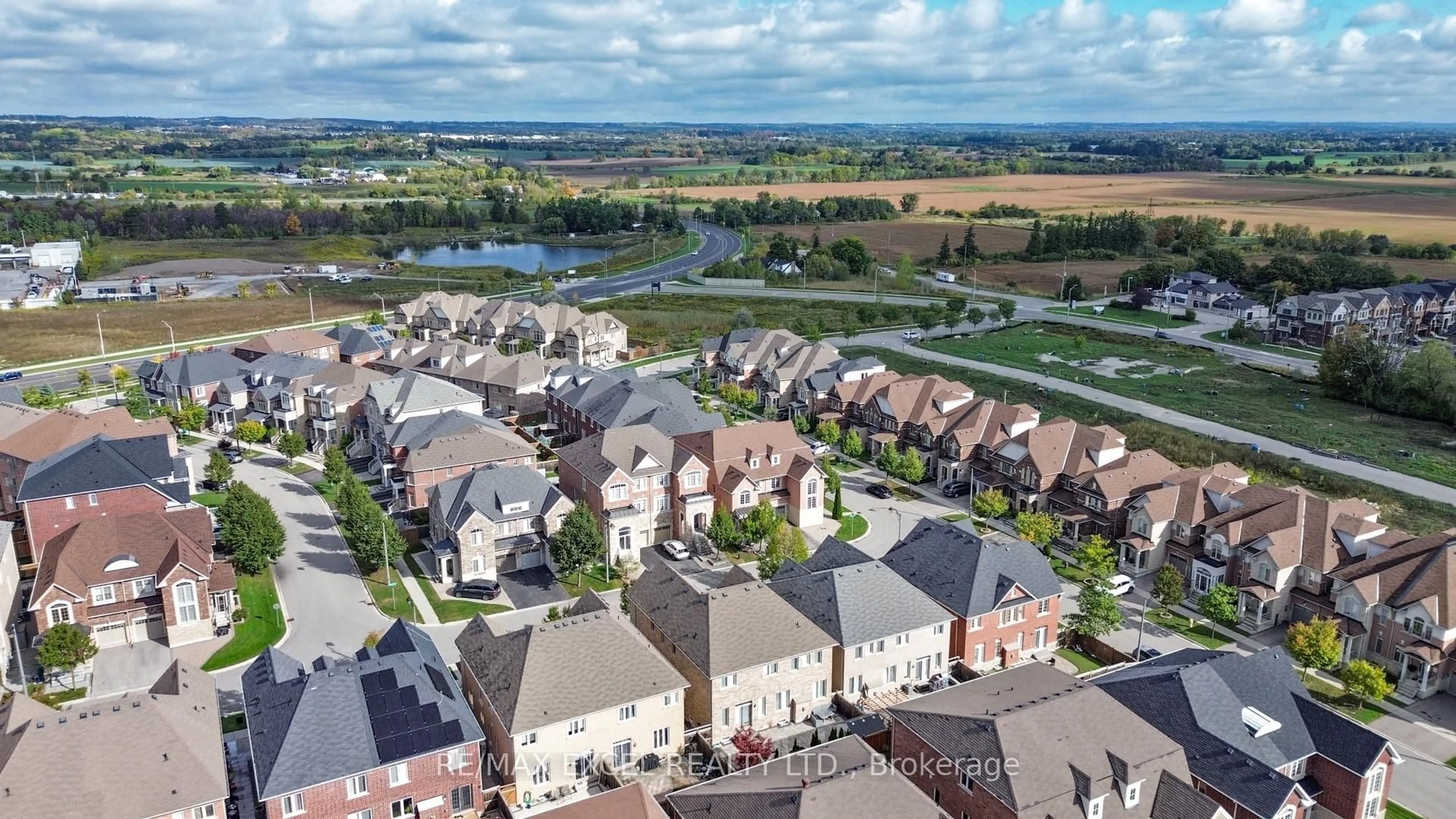 A pic from outside/outdoor area/front of a property/back of a property/a pic from drone, unknown for 103 Living Cres, Markham Ontario L6C 0T4
