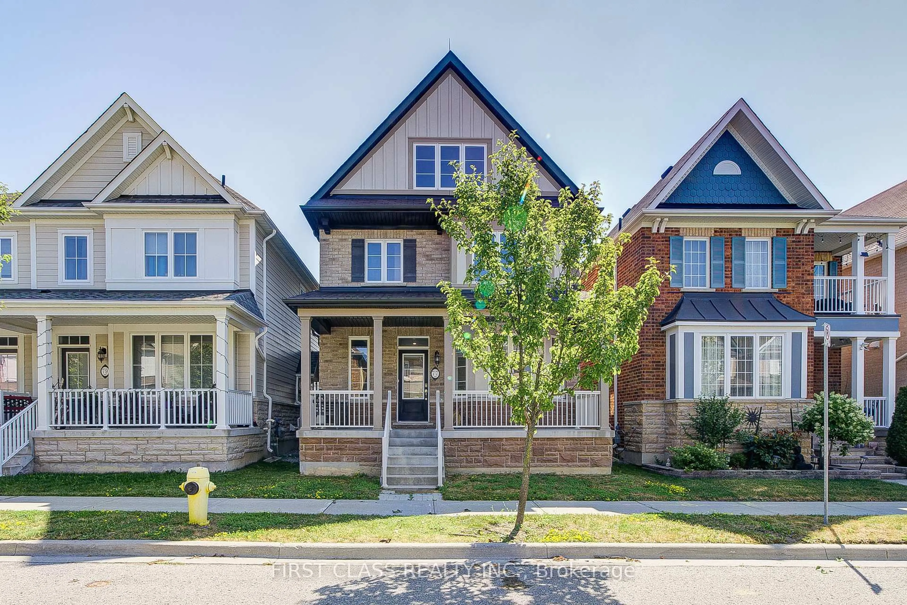 Home with brick exterior material, street for 77 Diamond Jubilee Dr, Markham Ontario L6B 0Y5