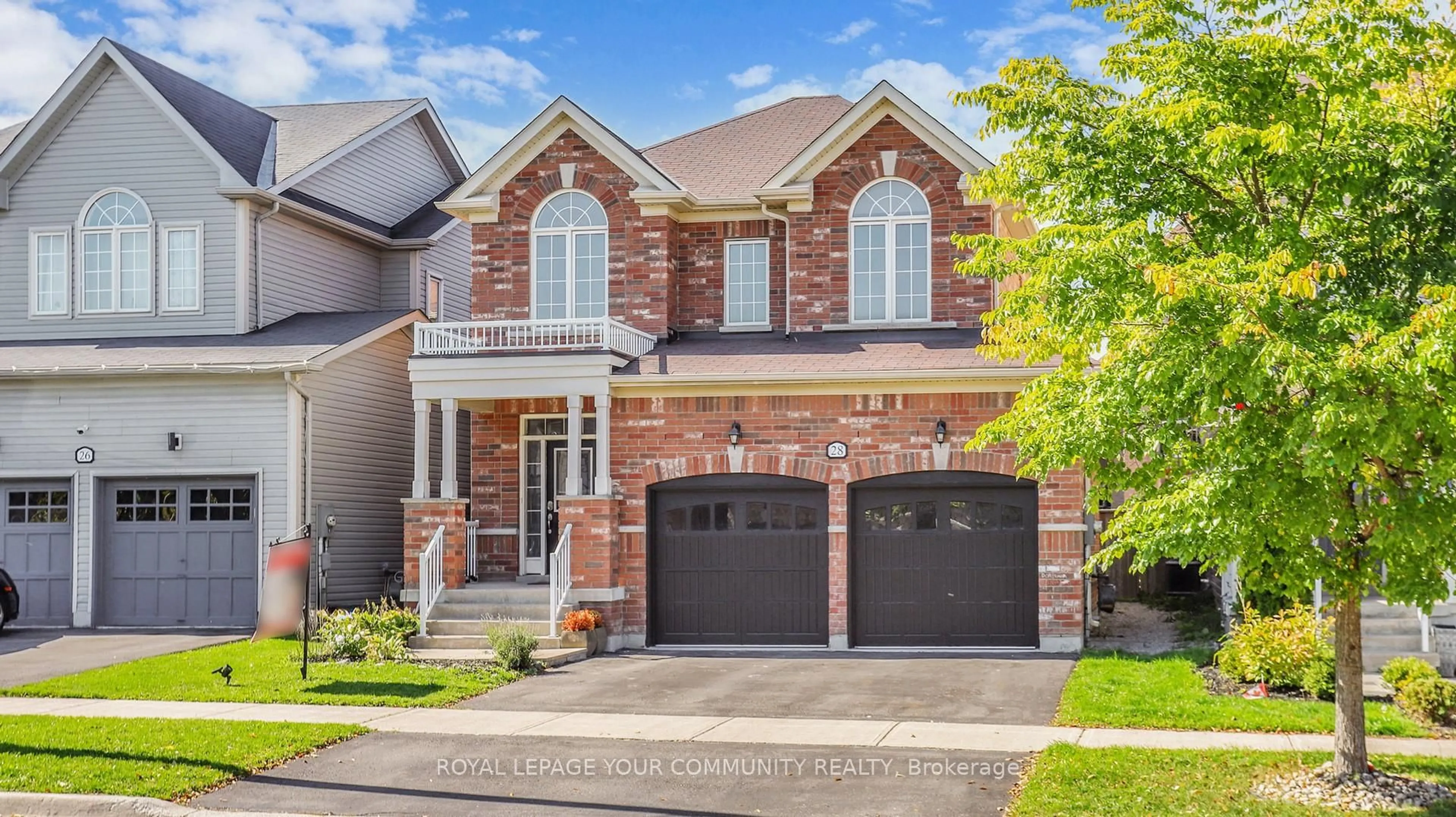 Home with brick exterior material, street for 28 Fred Mason St, Georgina Ontario L4P 0B2