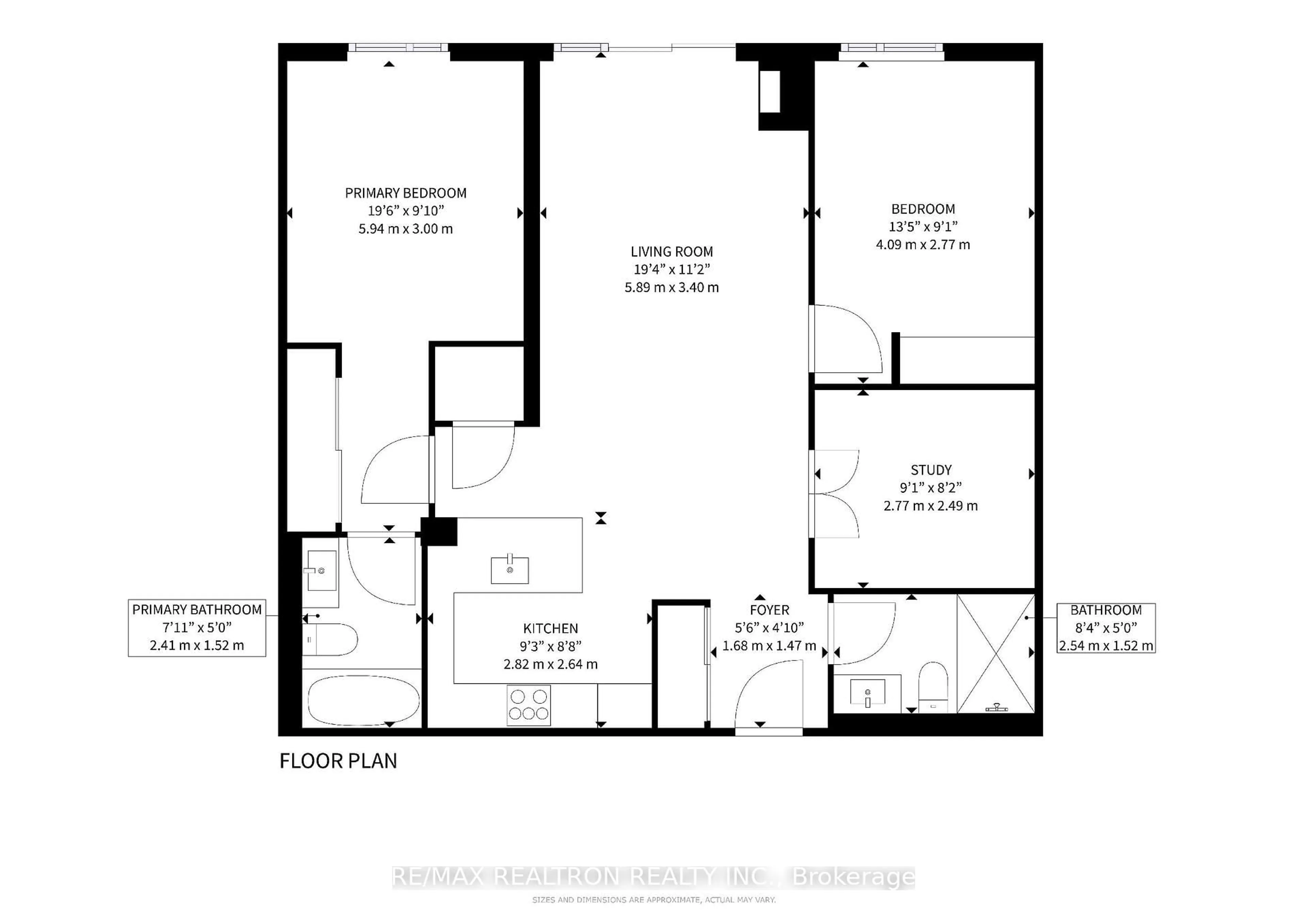 Floor plan for 38 Simcoe Prom #319C, Markham Ontario L6G 0H7
