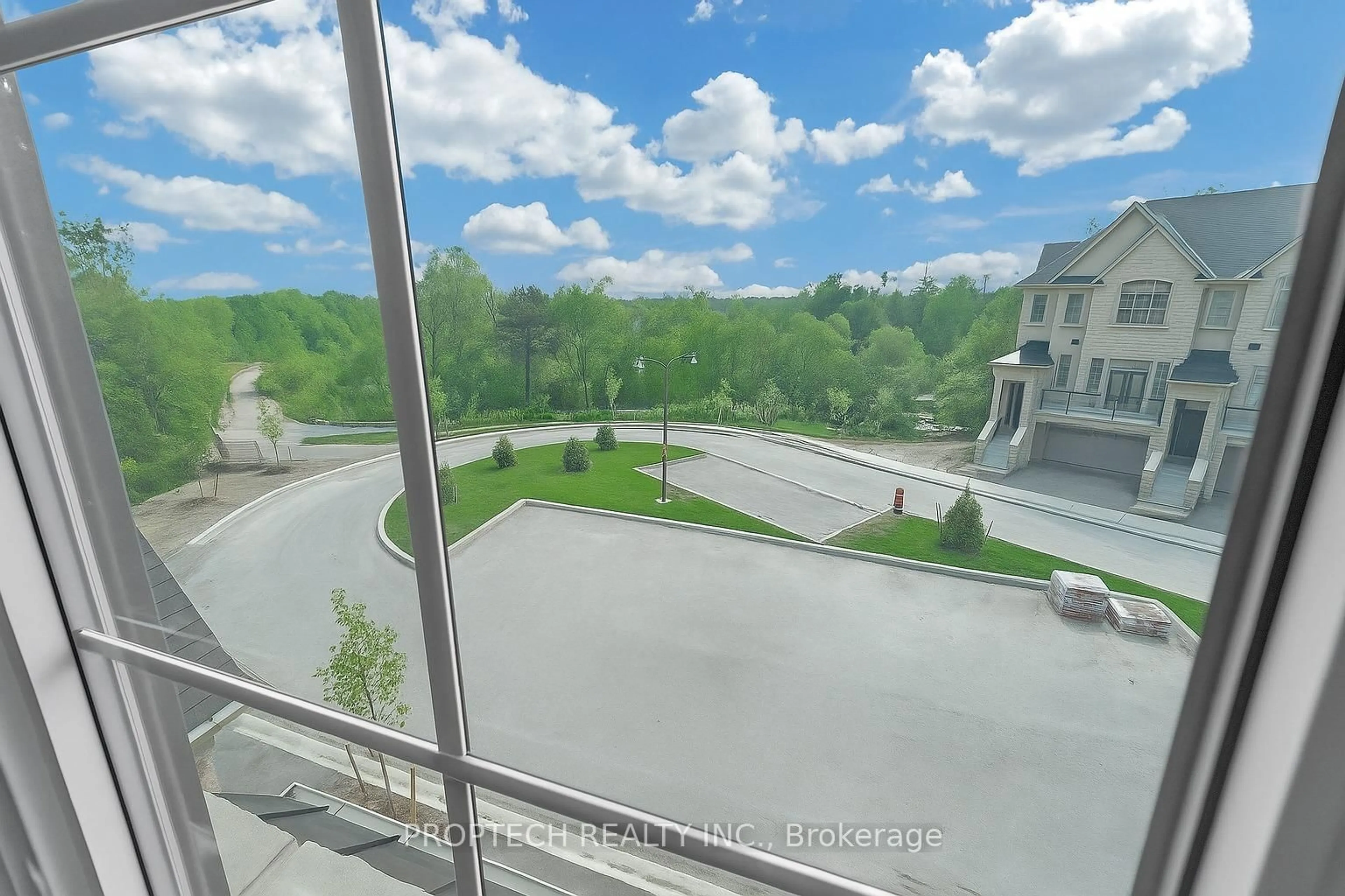 Balcony in the apartment, city buildings view from balcony for 93 West Village Lane, Markham Ontario L6C 3L5