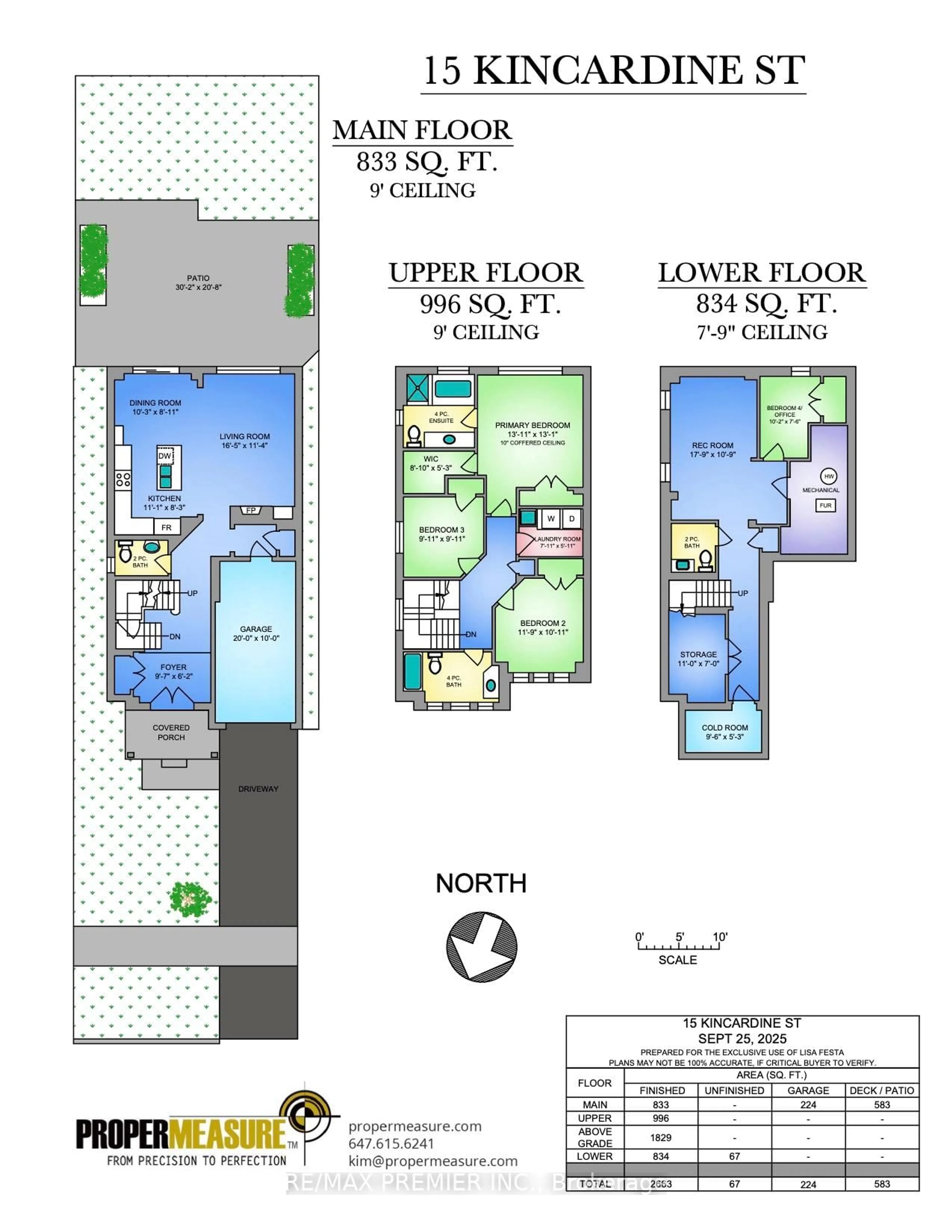 Floor plan for 15 Kincardine St, Vaughan Ontario L4H 4H5