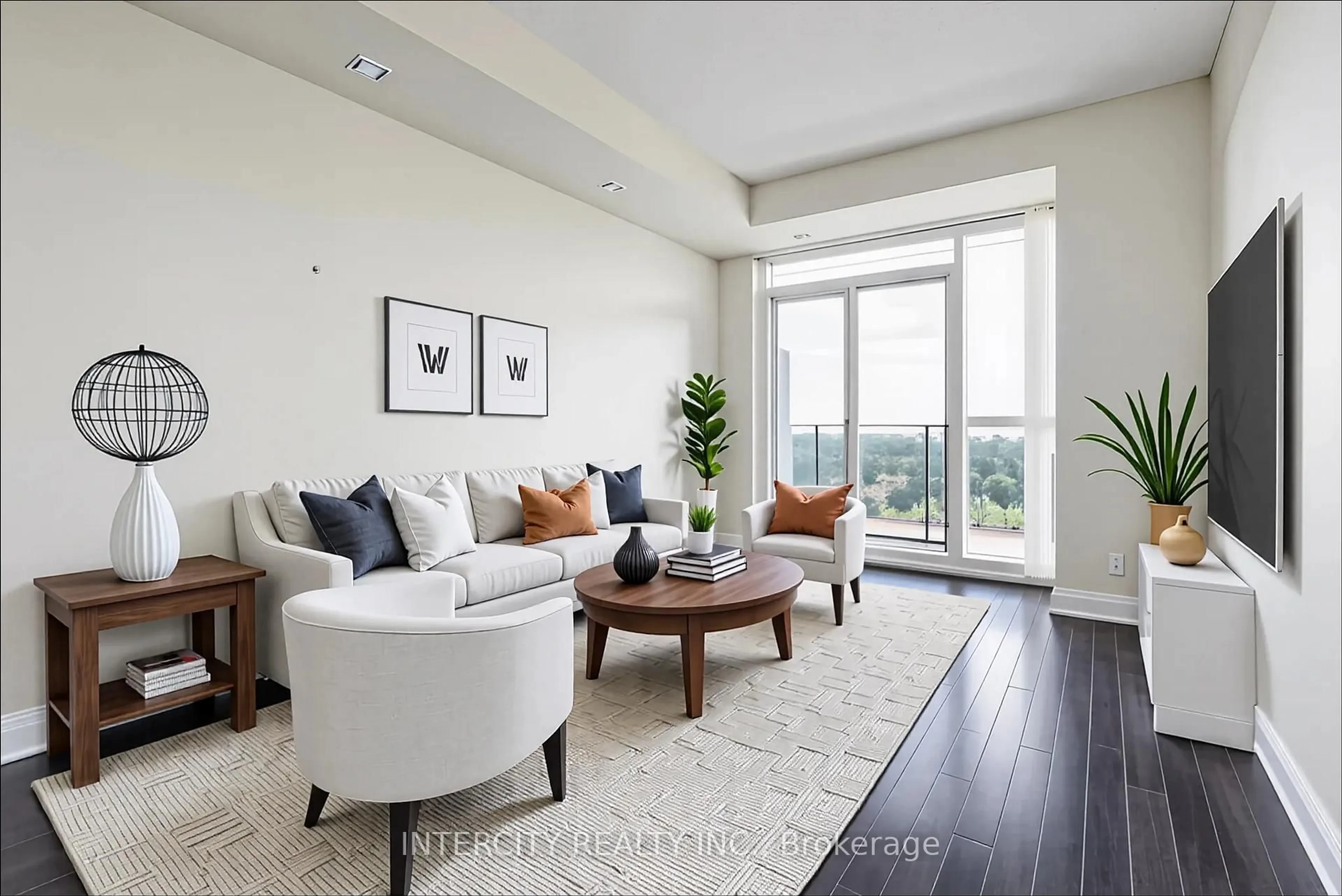 Living room with furniture, unknown for 520 Steeles Ave #1102, Vaughan Ontario L4J 8A4