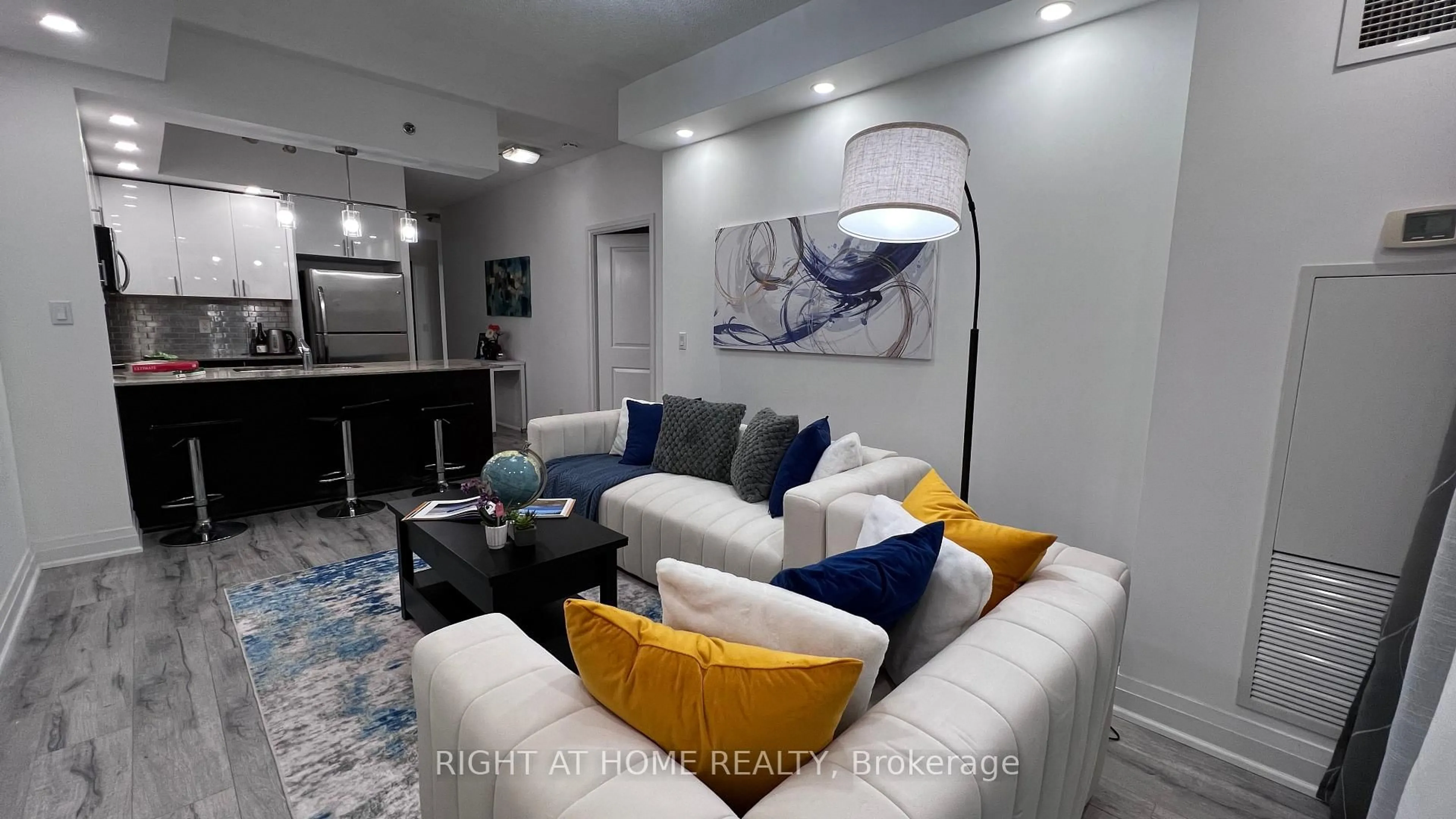 Living room with furniture, unknown for 520 Steeles Ave #814, Vaughan Ontario L4J 0H2