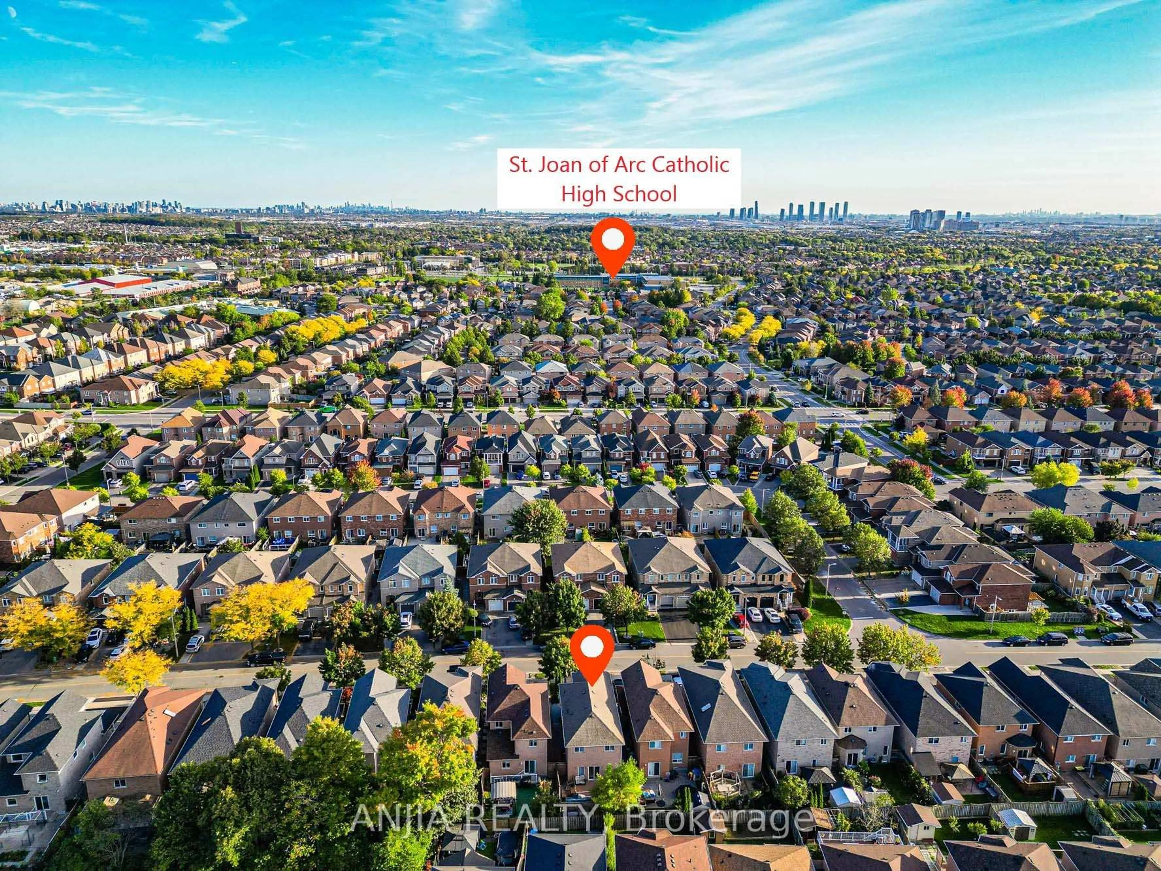 A pic from outside/outdoor area/front of a property/back of a property/a pic from drone, city buildings view from balcony for 97 Blackthorn Dr, Vaughan Ontario L6A 3N2