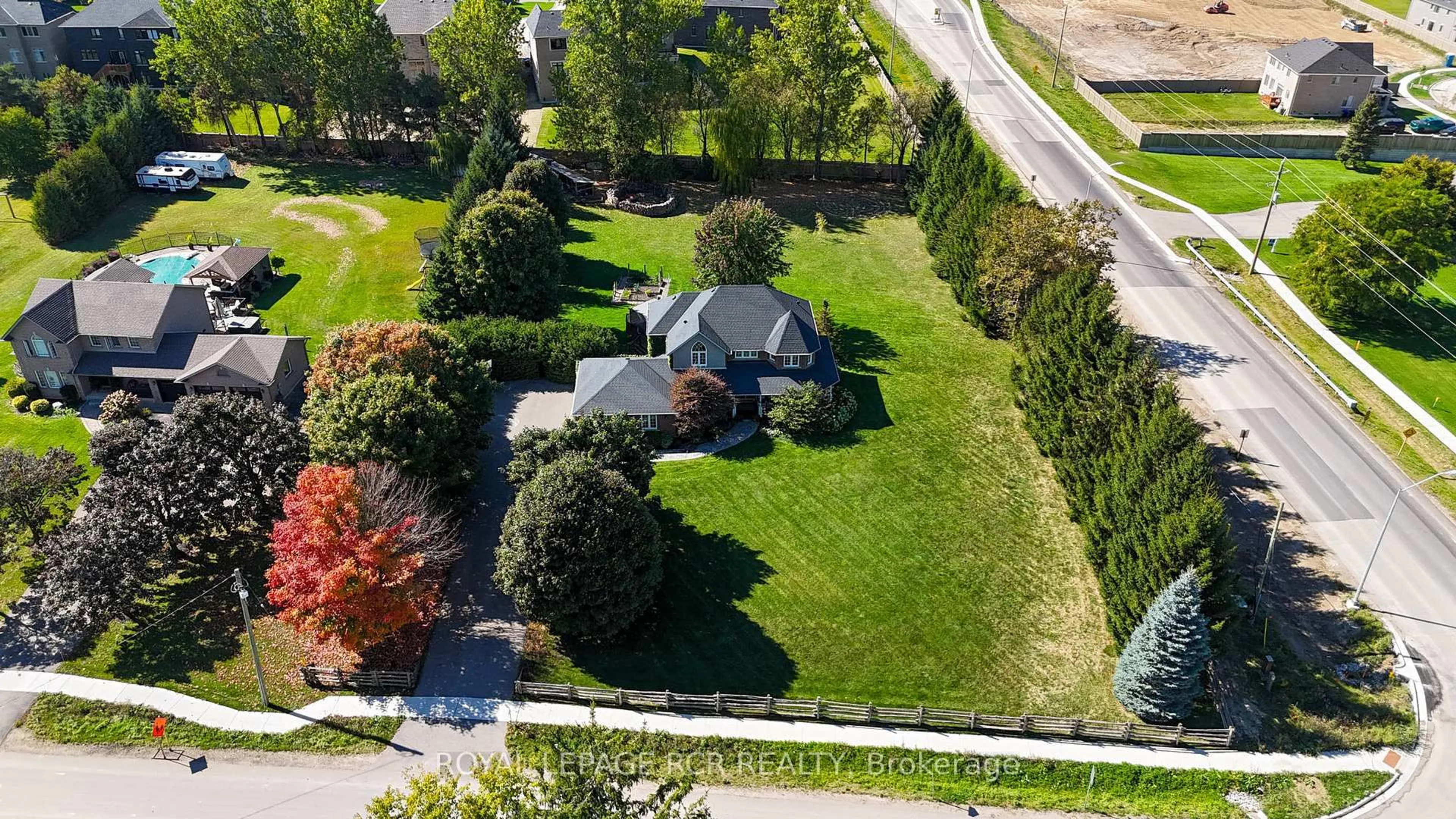 A pic from outside/outdoor area/front of a property/back of a property/a pic from drone, street for 2200 Concession 8 Rd, Adjala-Tosorontio Ontario L0G 1W0