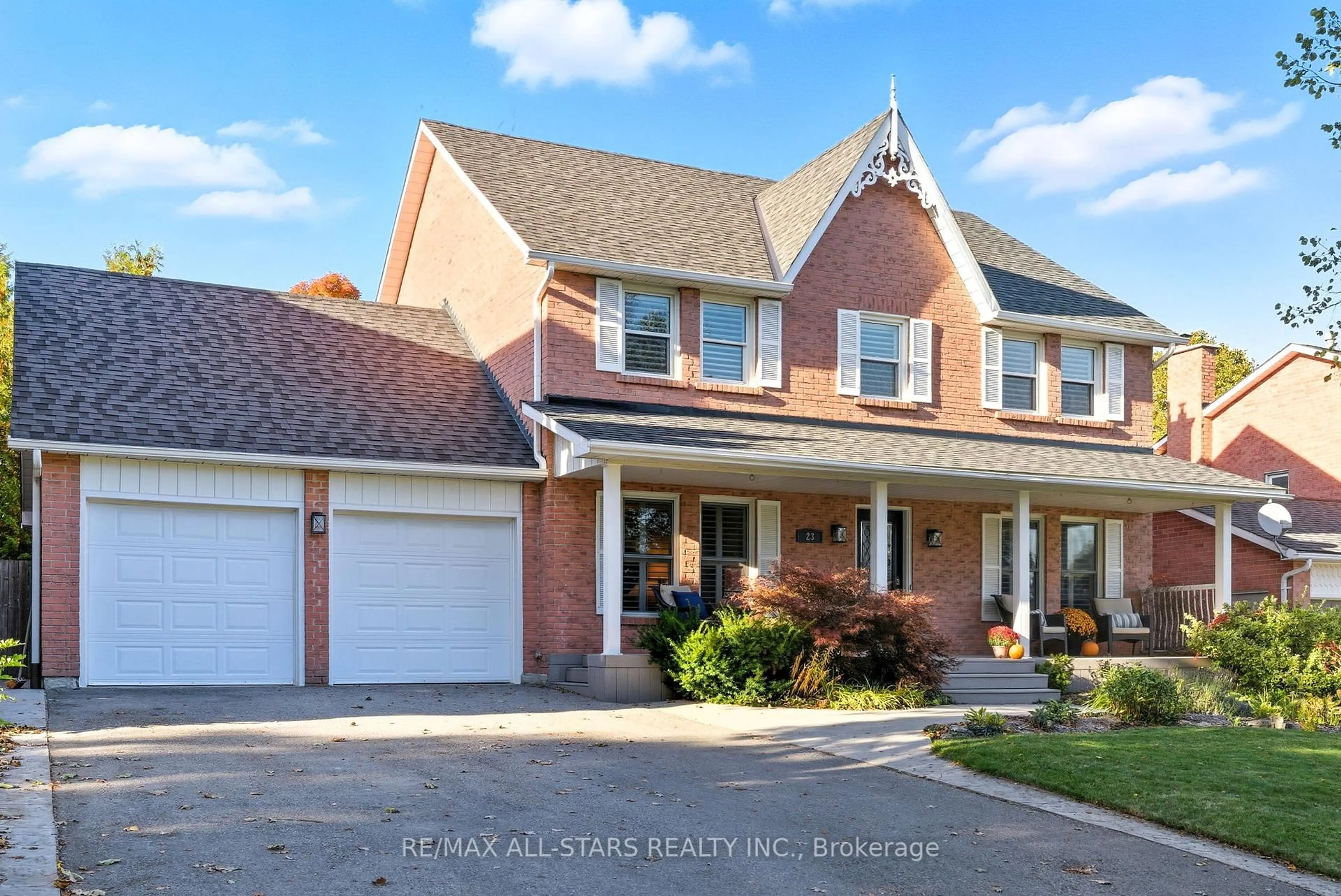 Home with brick exterior material, street for 23 Bolton Dr, Uxbridge Ontario L9P 1A3