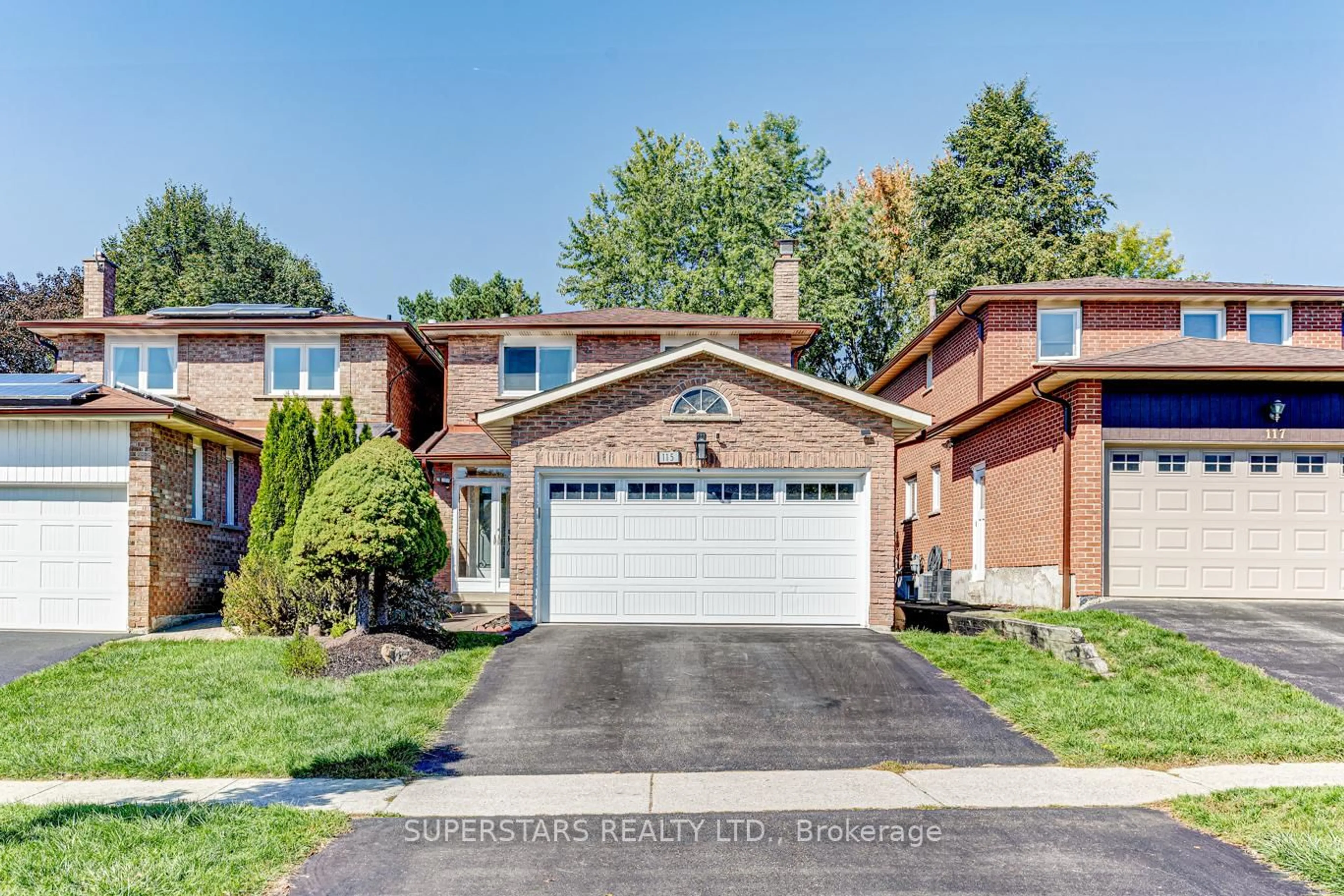 Home with brick exterior material, street for 115 Major Button's Dr, Markham Ontario L3P 3X7