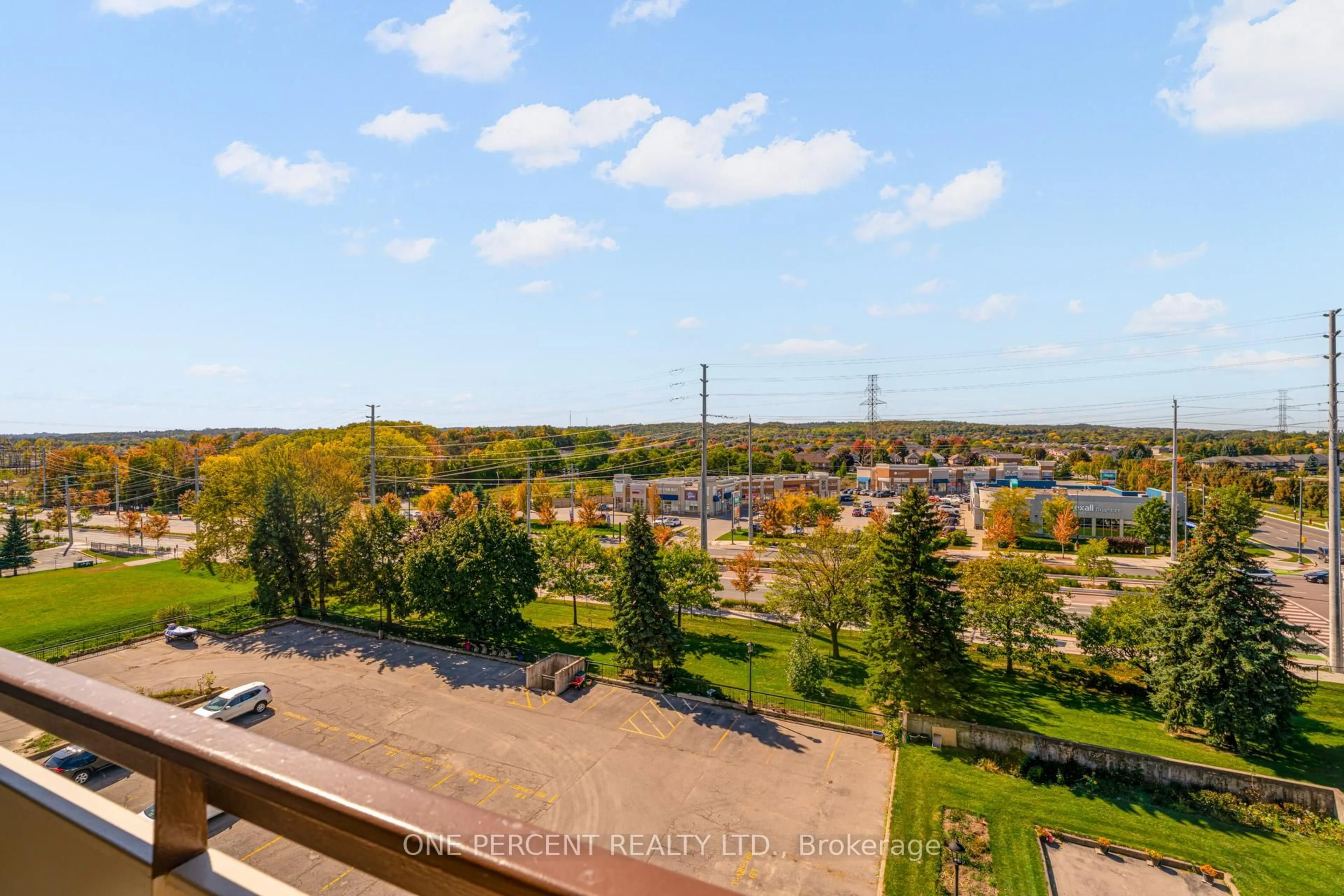 A pic from outside/outdoor area/front of a property/back of a property/a pic from drone, city buildings view from balcony for 20 William Roe Blvd #705, Newmarket Ontario L3Y 5V6