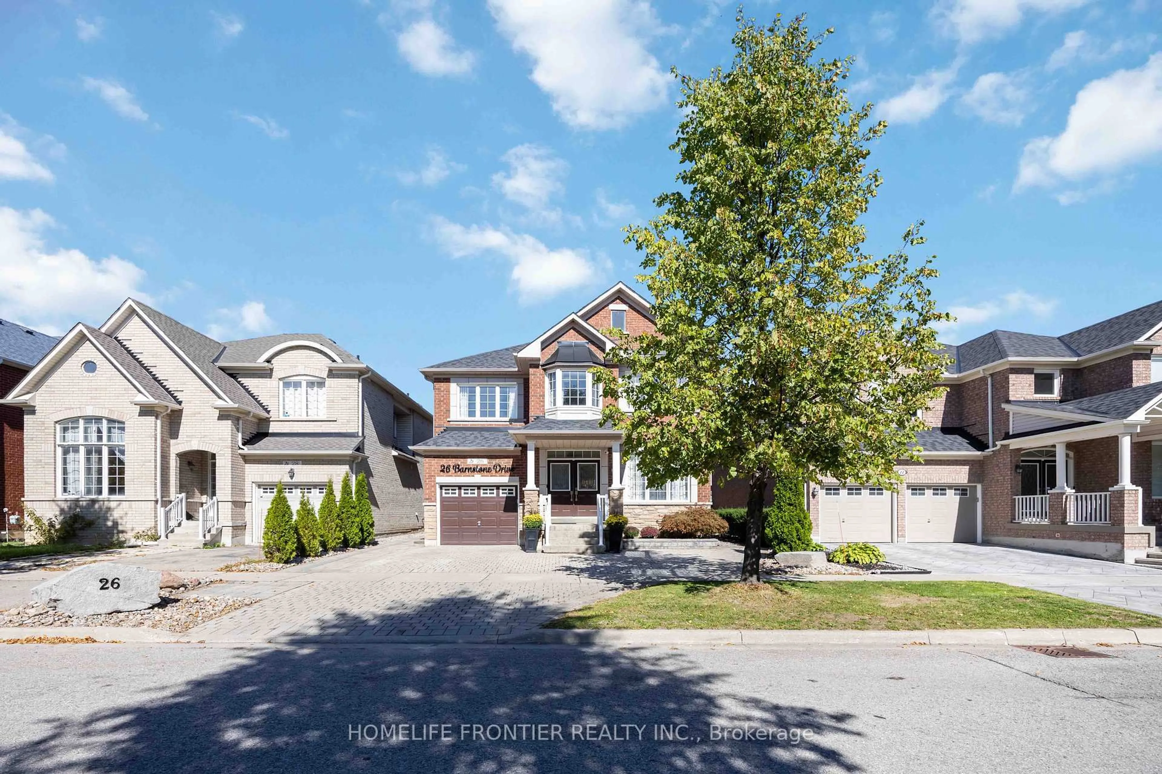 Home with brick exterior material, street for 26 Barnstone Dr, Markham Ontario L6E 2B3
