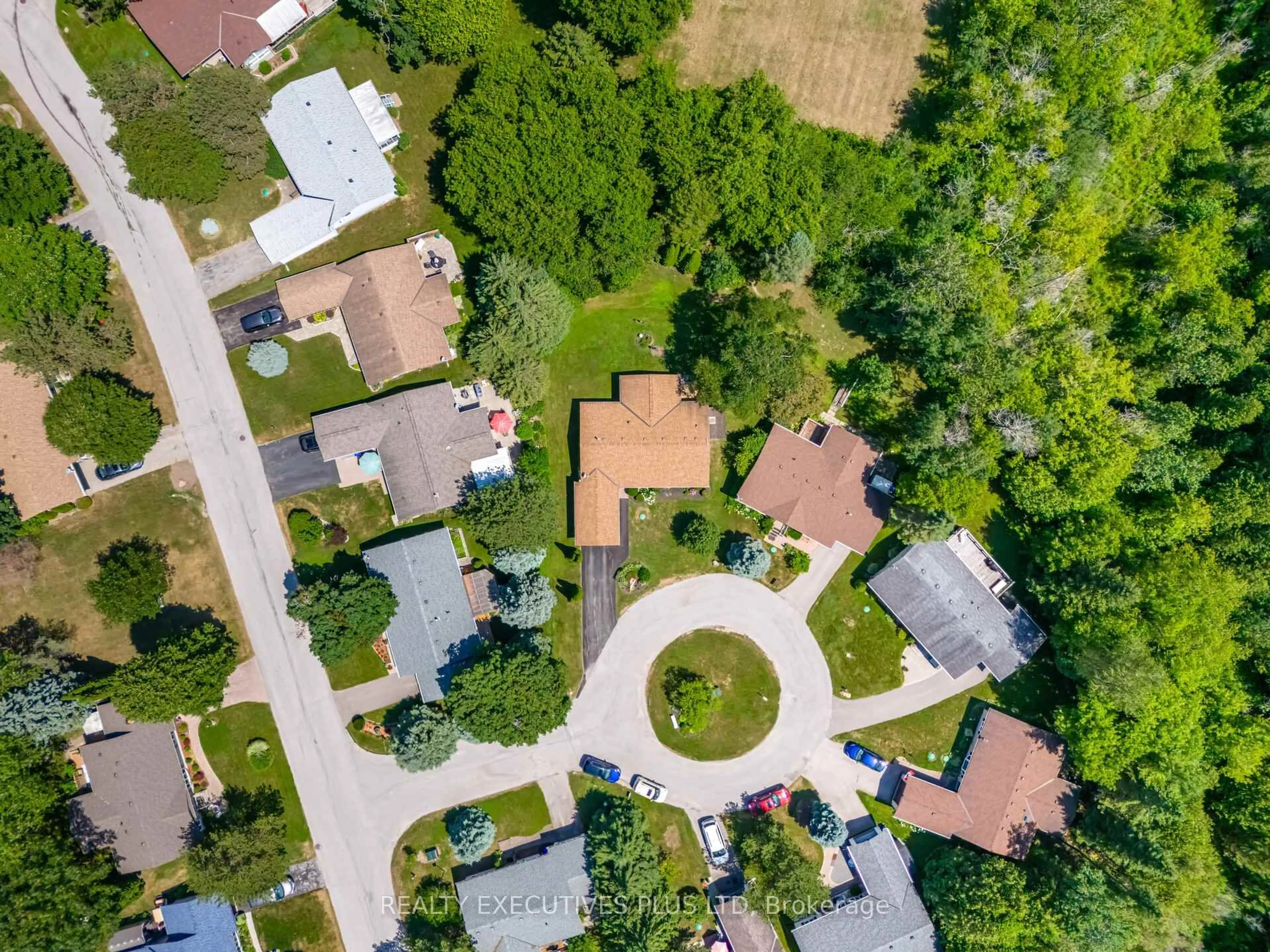 A pic from outside/outdoor area/front of a property/back of a property/a pic from drone, street for 3 Pineview Crt, New Tecumseth Ontario L0G 1W0