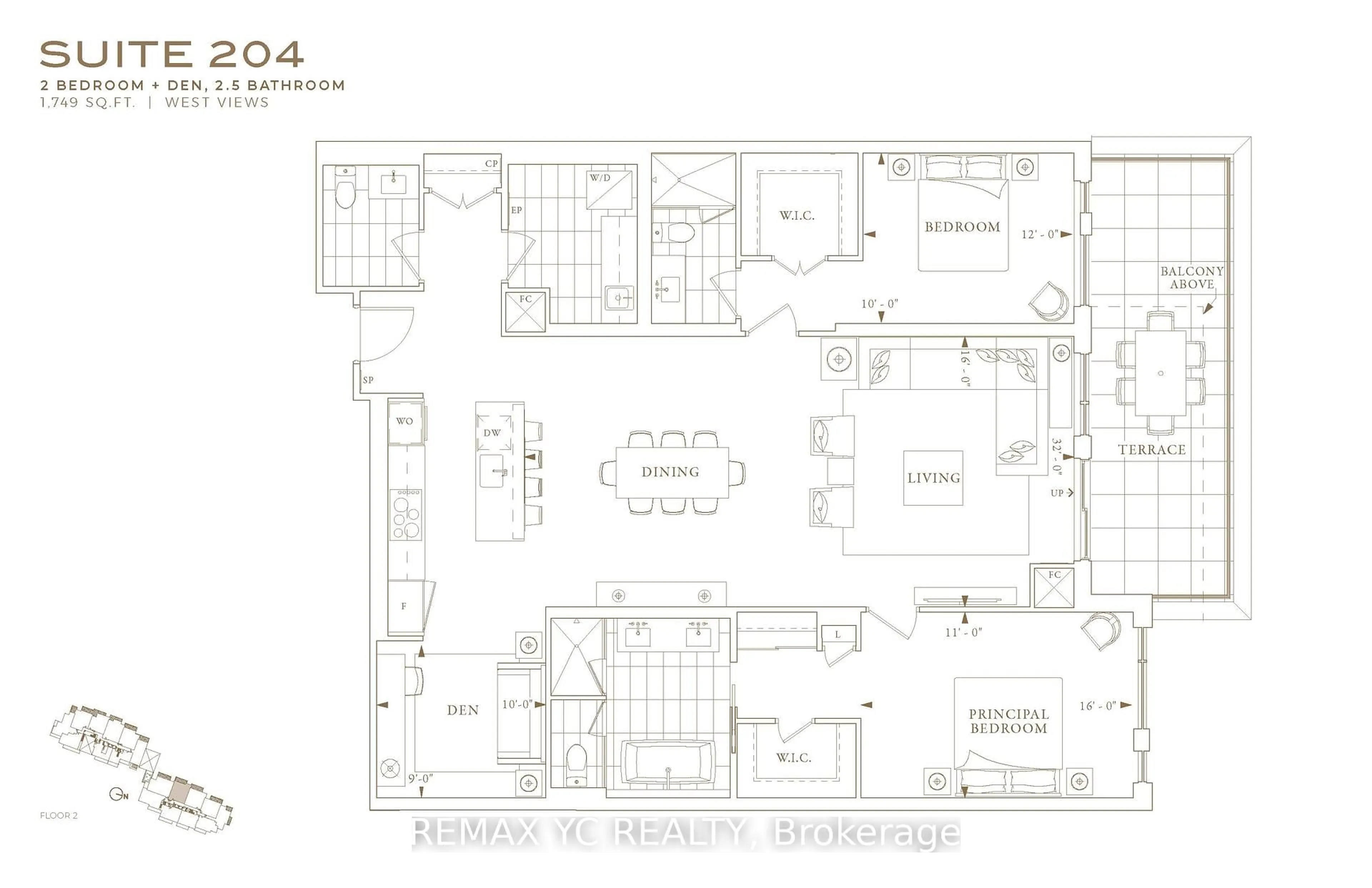 Floor plan for 397 Royal Orchard Blvd #204, Markham Ontario L3T 0H3