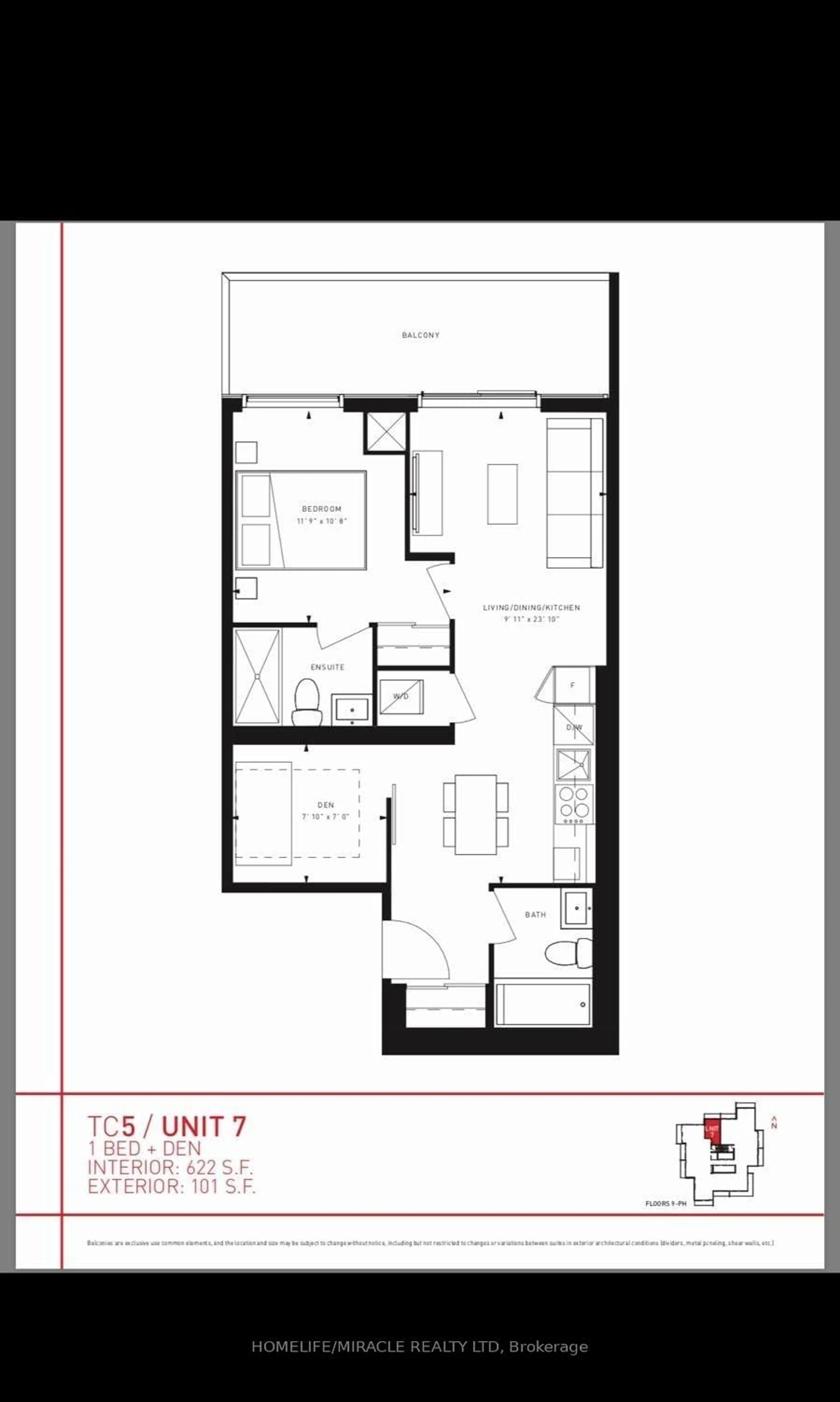Floor plan for 7890 Jane St #3907, Vaughan Ontario L4K 0K9