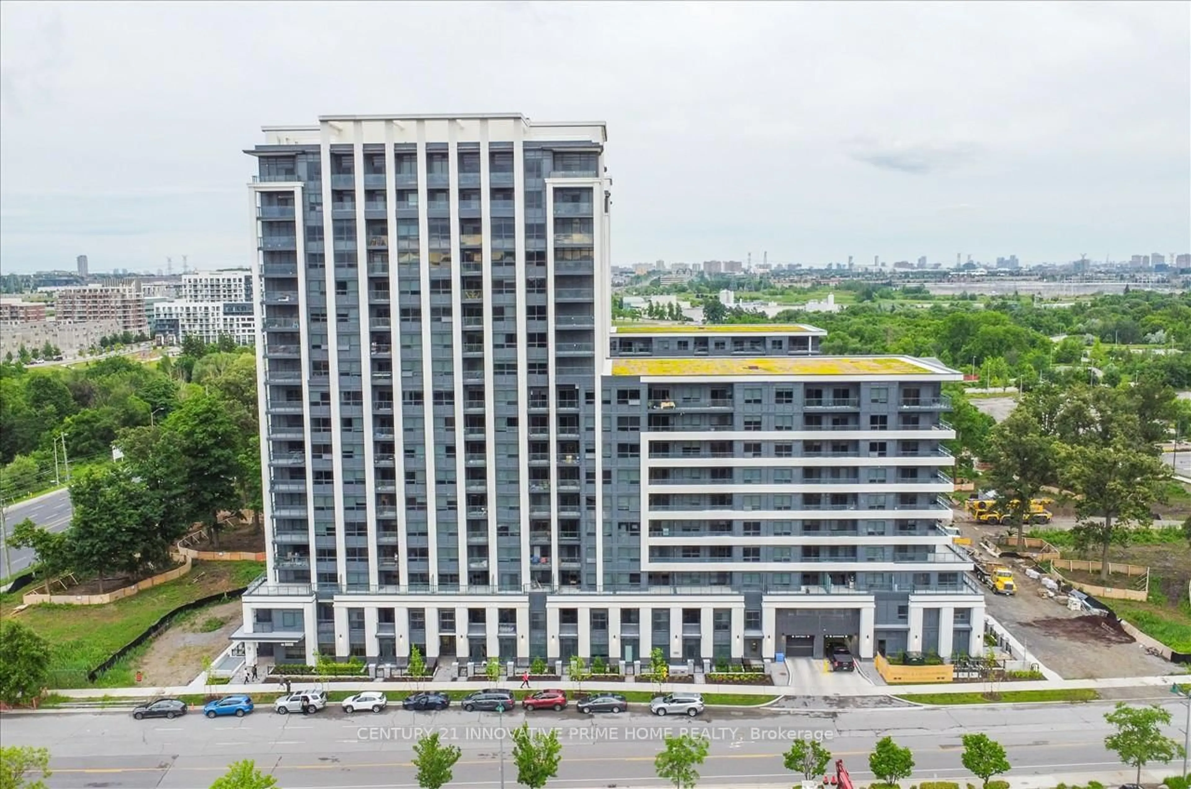 A pic from outside/outdoor area/front of a property/back of a property/a pic from drone, city buildings view from balcony for 9 Clegg Rd #1805, Markham Ontario L6G 0H3