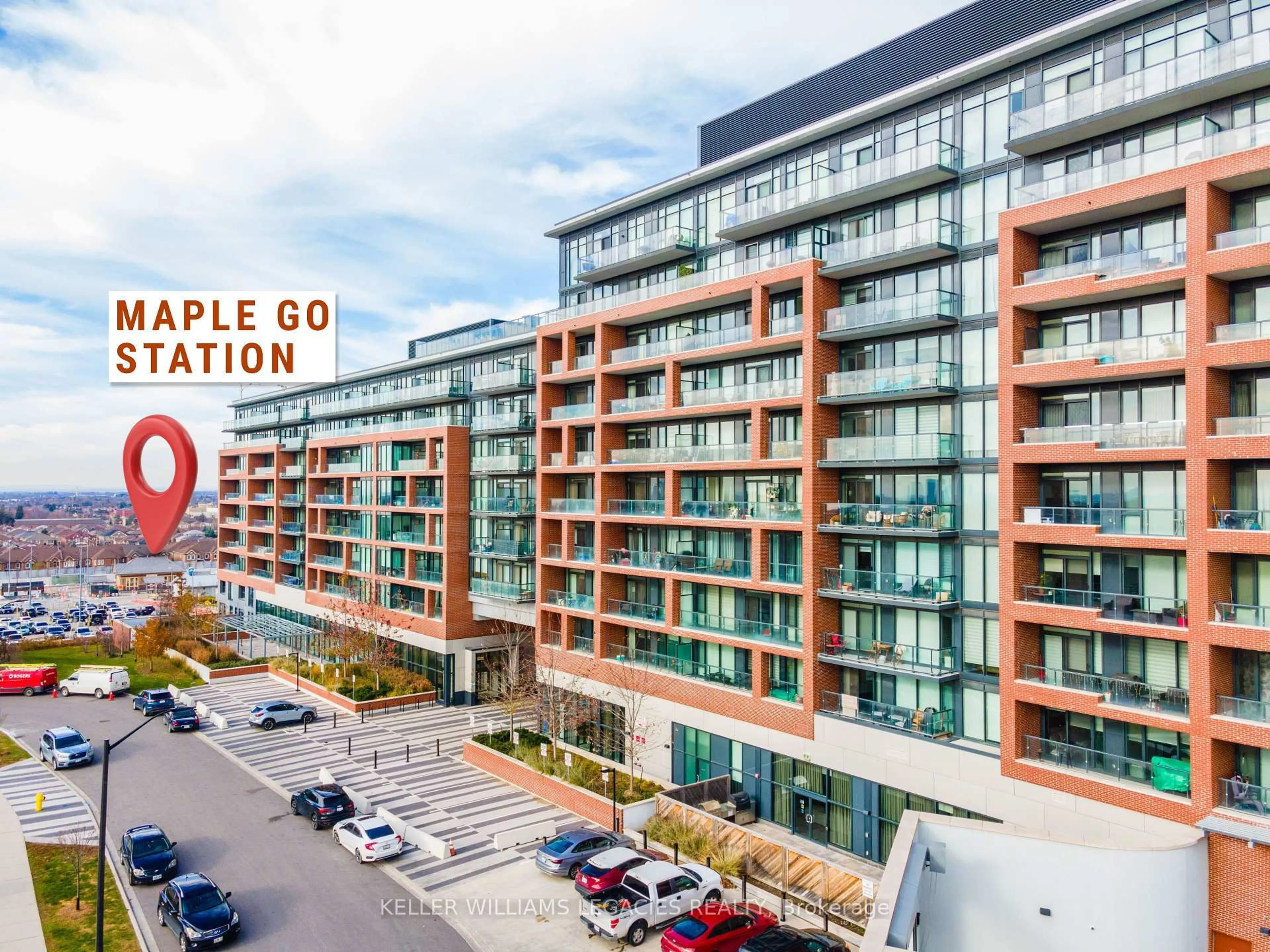 A pic from outside/outdoor area/front of a property/back of a property/a pic from drone, city buildings view from balcony for 99 Eagle Rock Way #106, Vaughan Ontario L6A 5A7