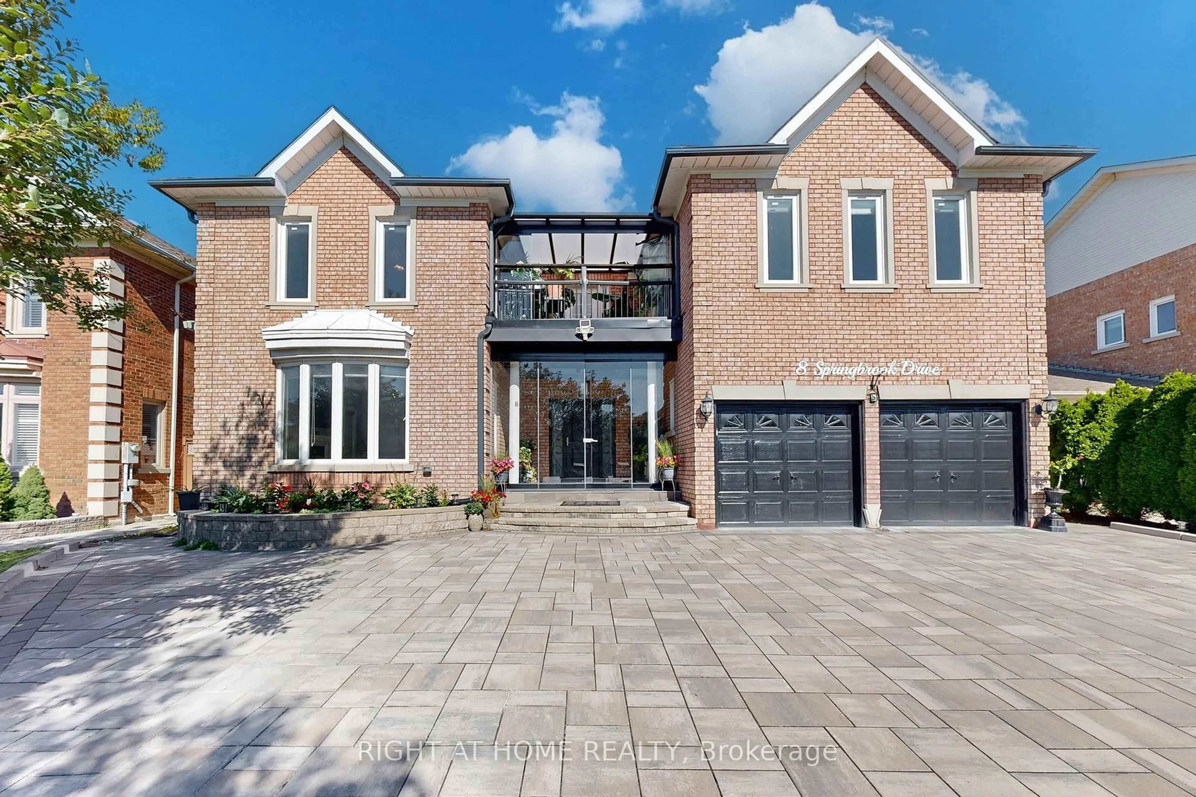 Home with brick exterior material, street for 8 Springbrook Dr, Richmond Hill Ontario L4B 3R9