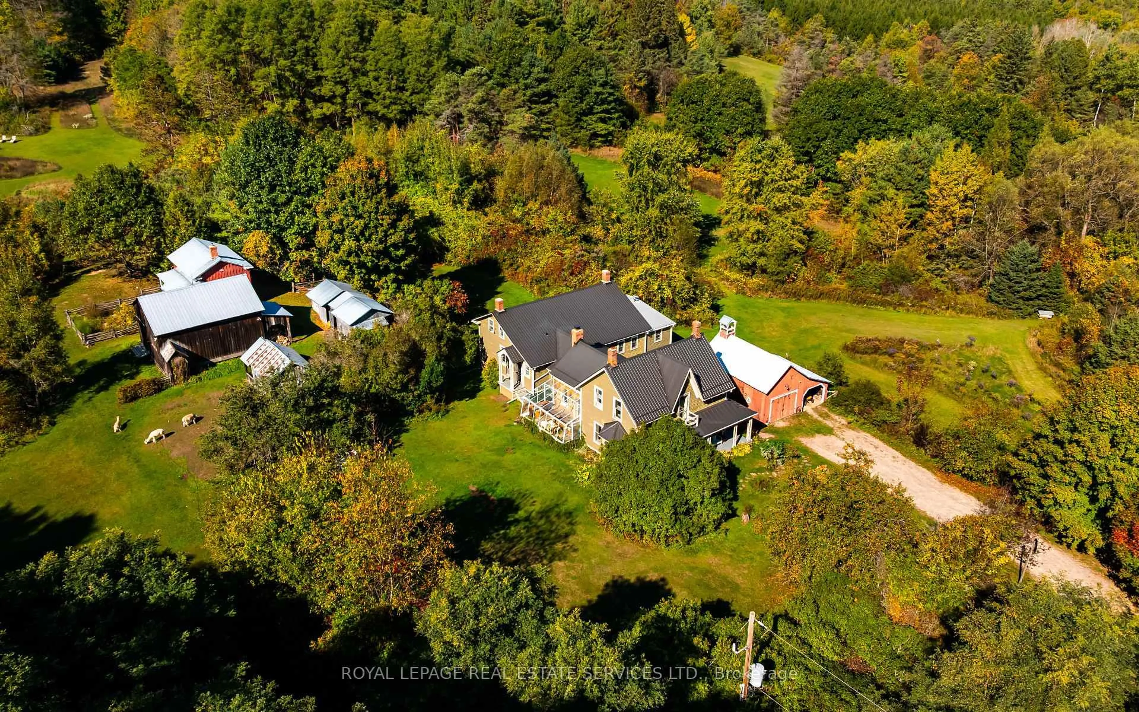 A pic from outside/outdoor area/front of a property/back of a property/a pic from drone, street for 2414 Concession 3 Rd, Adjala-Tosorontio Ontario L0N 1P0