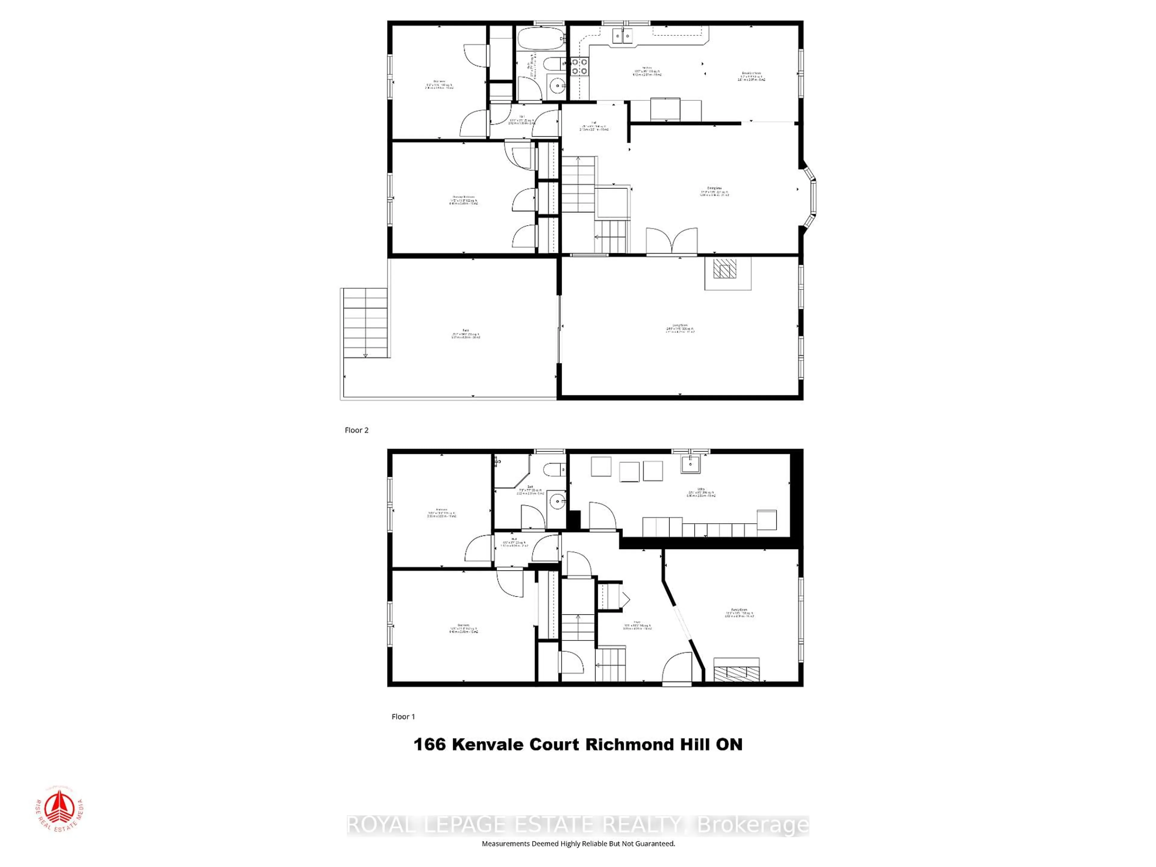 Floor plan for 166 Kenvale Crt, Richmond Hill Ontario L4C 4S9