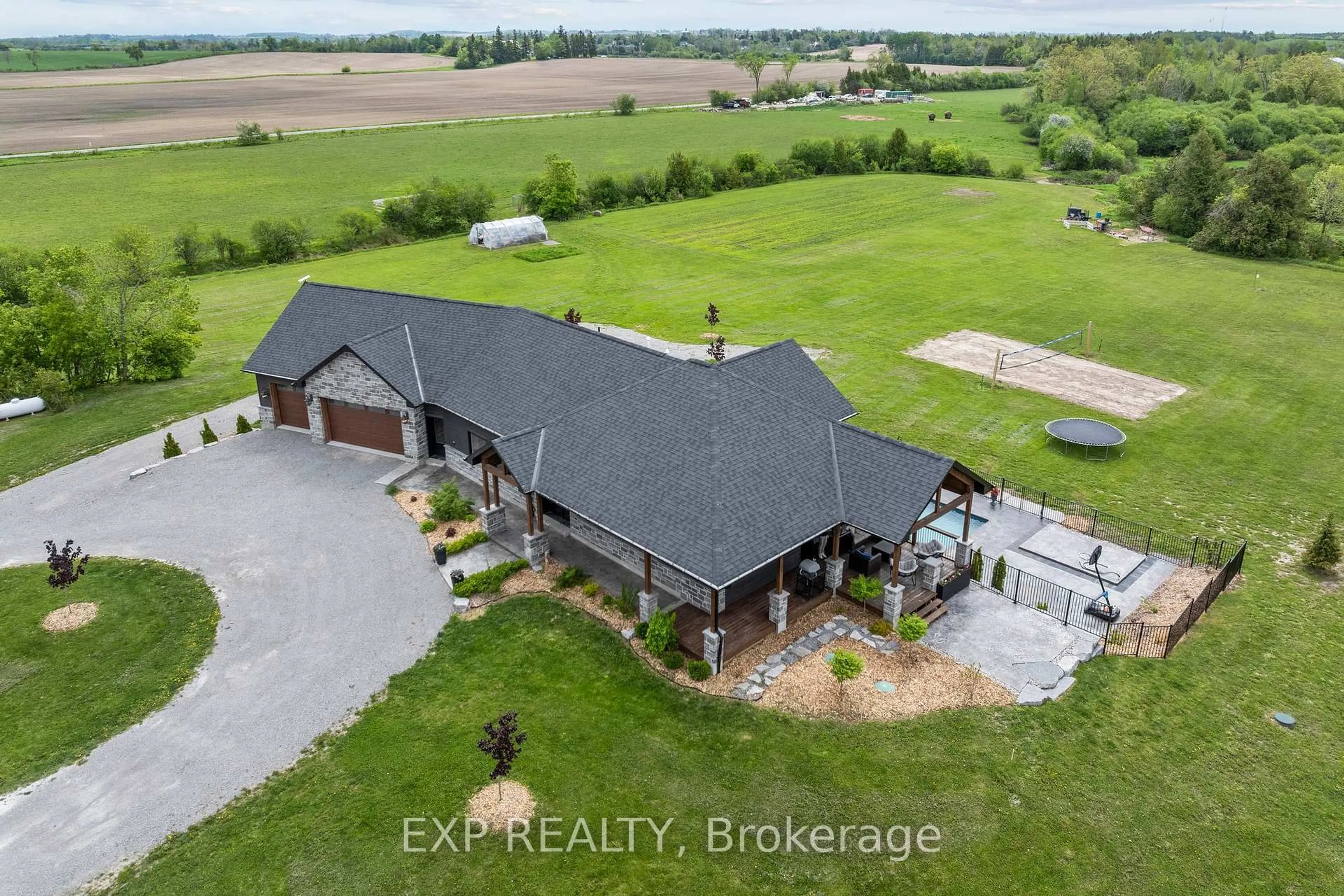 A pic from outside/outdoor area/front of a property/back of a property/a pic from drone, building for 1766 Concession 13 Rd, Brock Ontario L0E 1E0