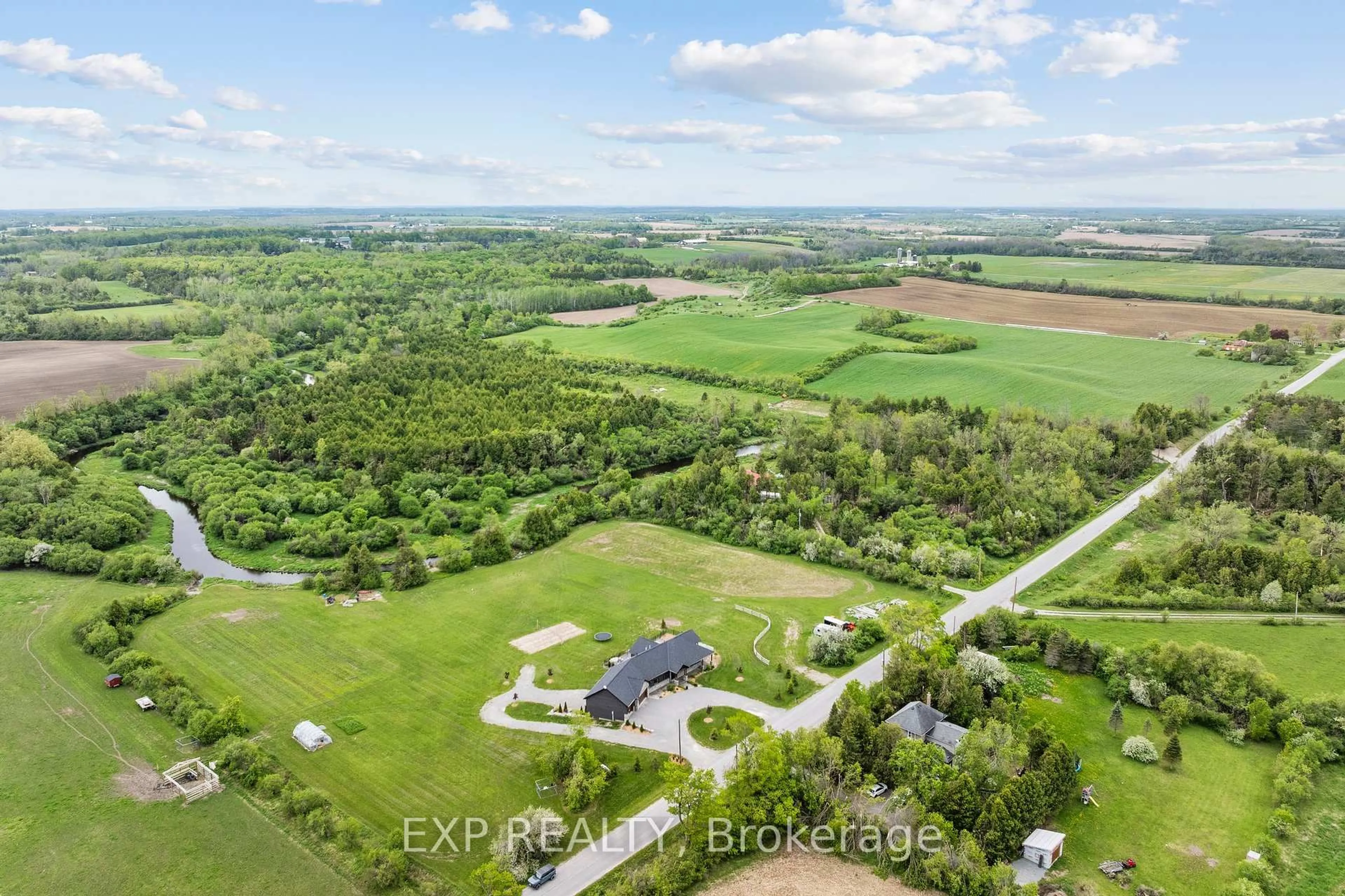 A pic from outside/outdoor area/front of a property/back of a property/a pic from drone, forest/trees view for 1766 Concession 13 Rd, Brock Ontario L0E 1E0