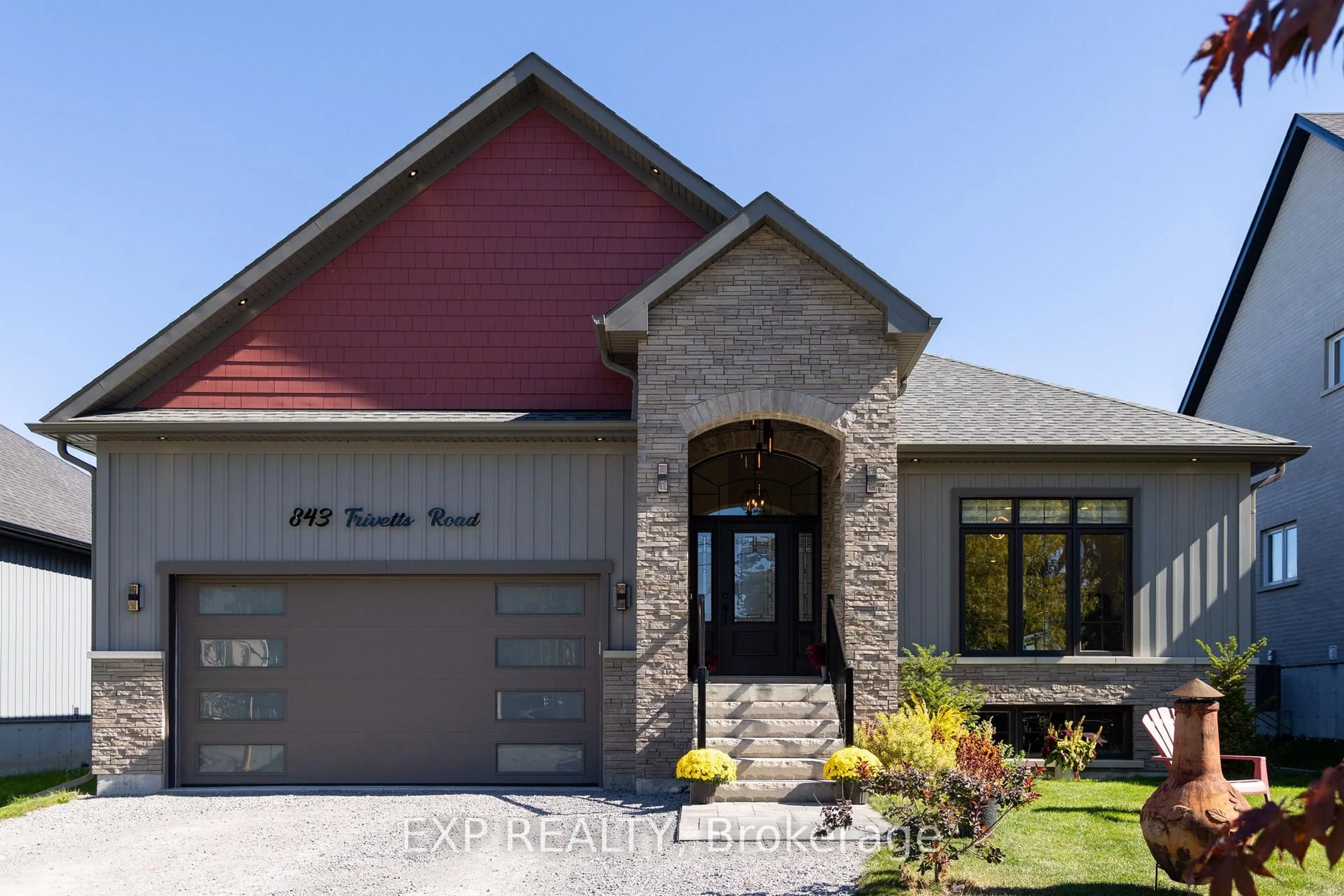 Home with brick exterior material, street for 843 Trivetts Rd, Georgina Ontario L4P 0S2