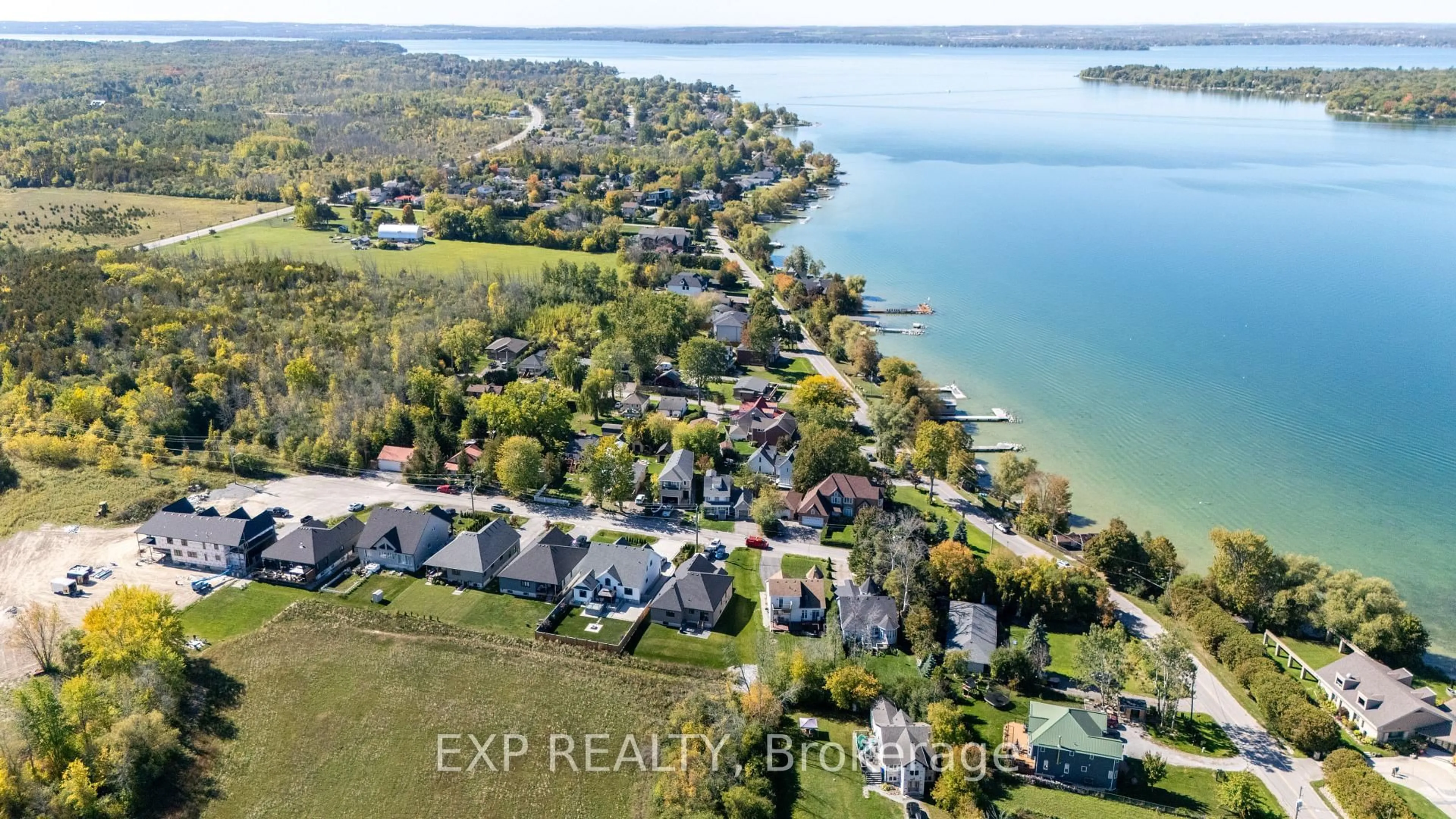 A pic from outside/outdoor area/front of a property/back of a property/a pic from drone, water/lake/river/ocean view for 843 Trivetts Rd, Georgina Ontario L4P 0S2