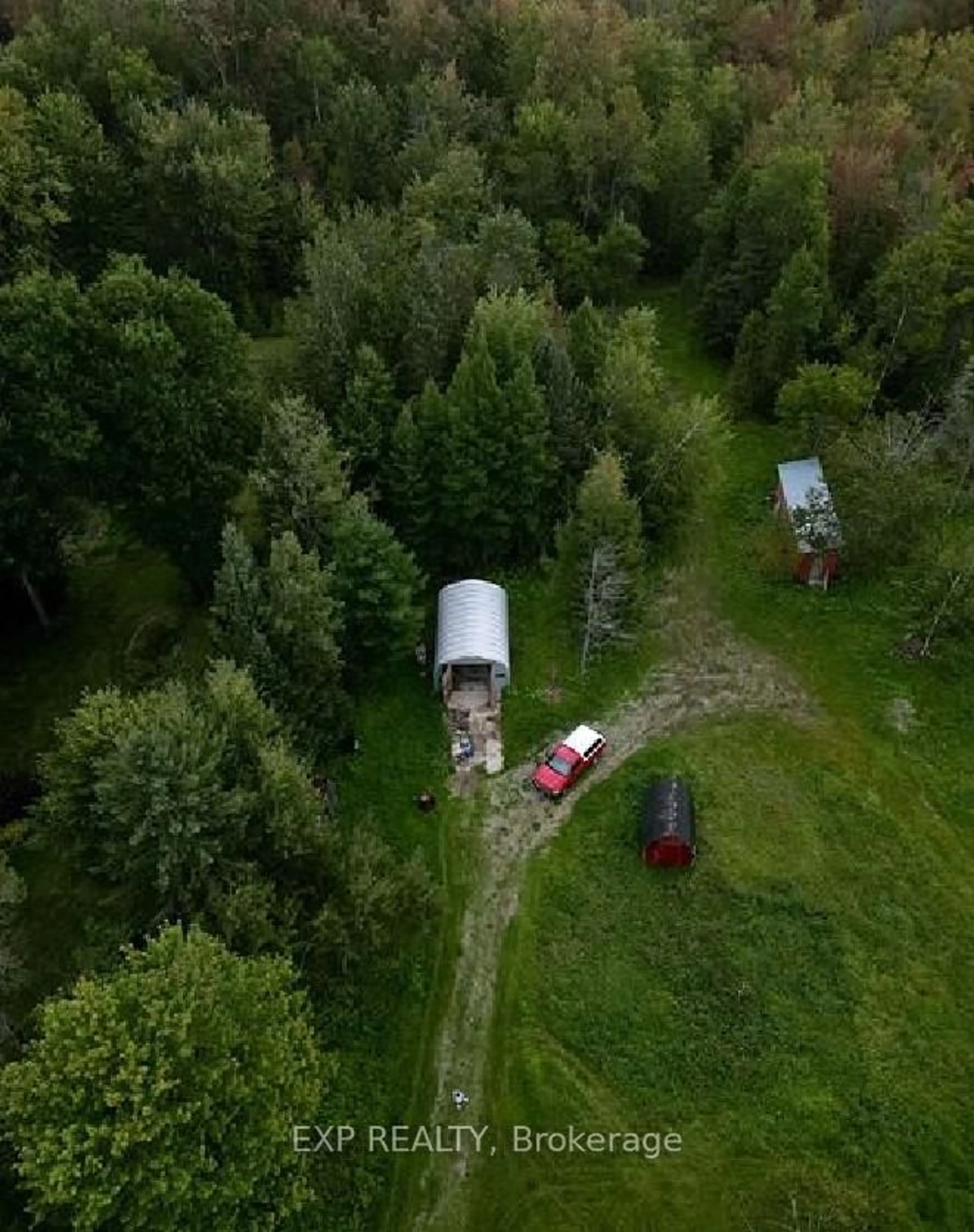 A pic from outside/outdoor area/front of a property/back of a property/a pic from drone, forest/trees view for 8555 10TH Line, Essa Ontario L4M 4S4