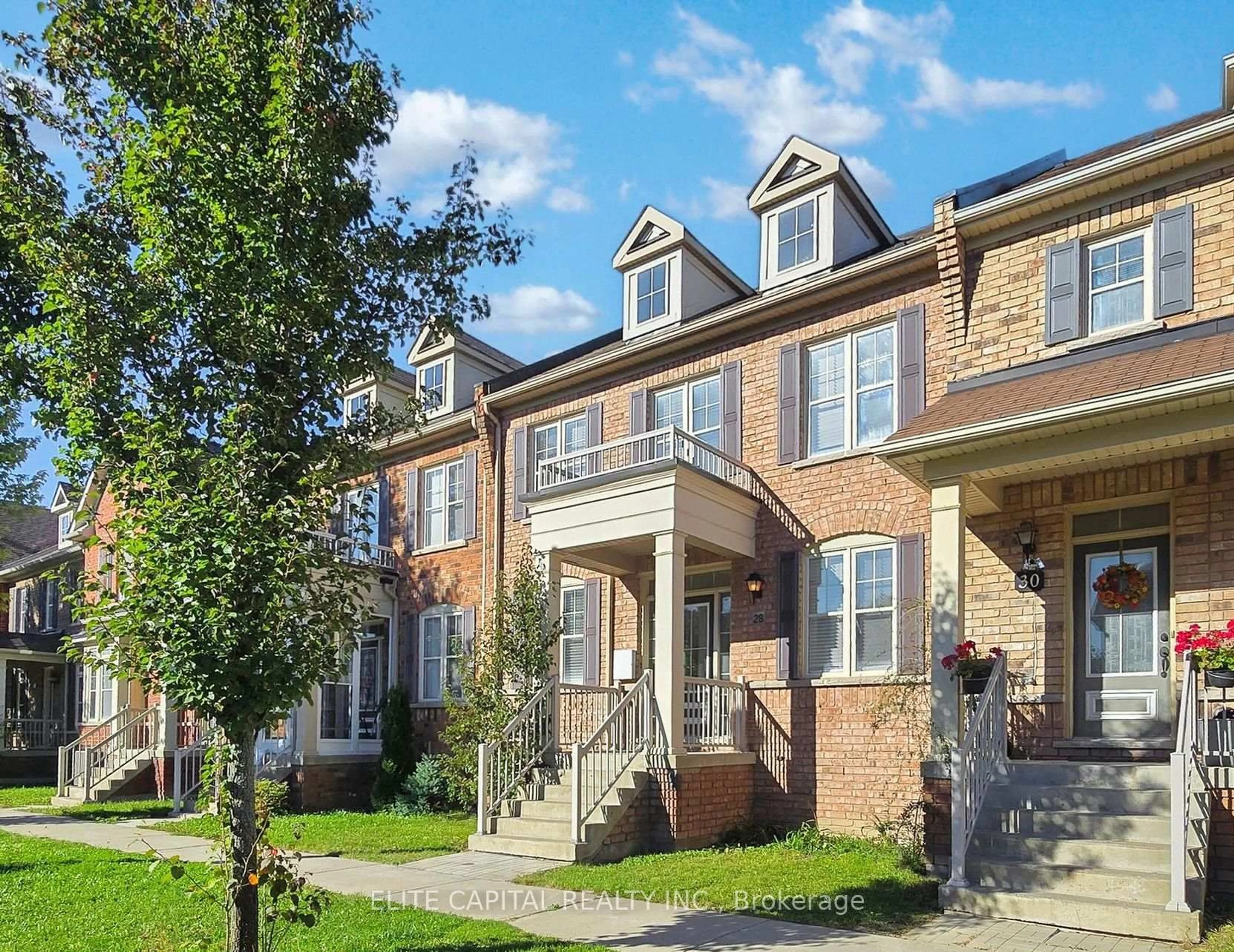 Home with brick exterior material, street for 28 Ivory Silk Dr, Markham Ontario L6C 0G8